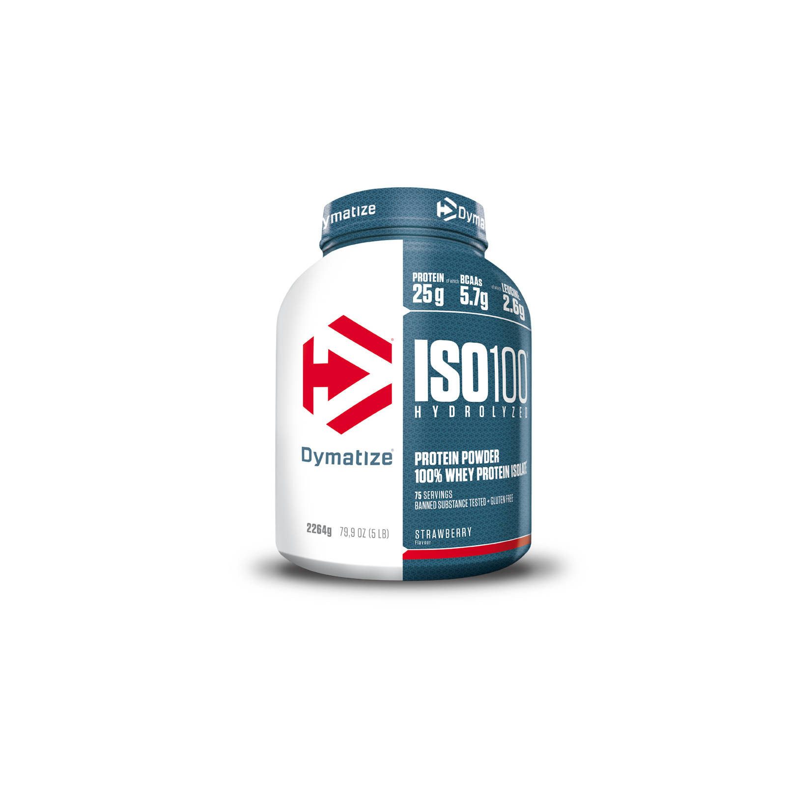 Dymatize Whey Pulver Shake Hydrolysat Eiweiß ISO 100 Strawberry 2264 g Pulver, 2264 g