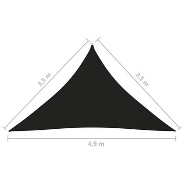 vidaXL Balkonsichtschutz Sonnensegel Oxford-Gewebe Dreieckig 3,5x3,5x4,9 m Schwarz (1-St)