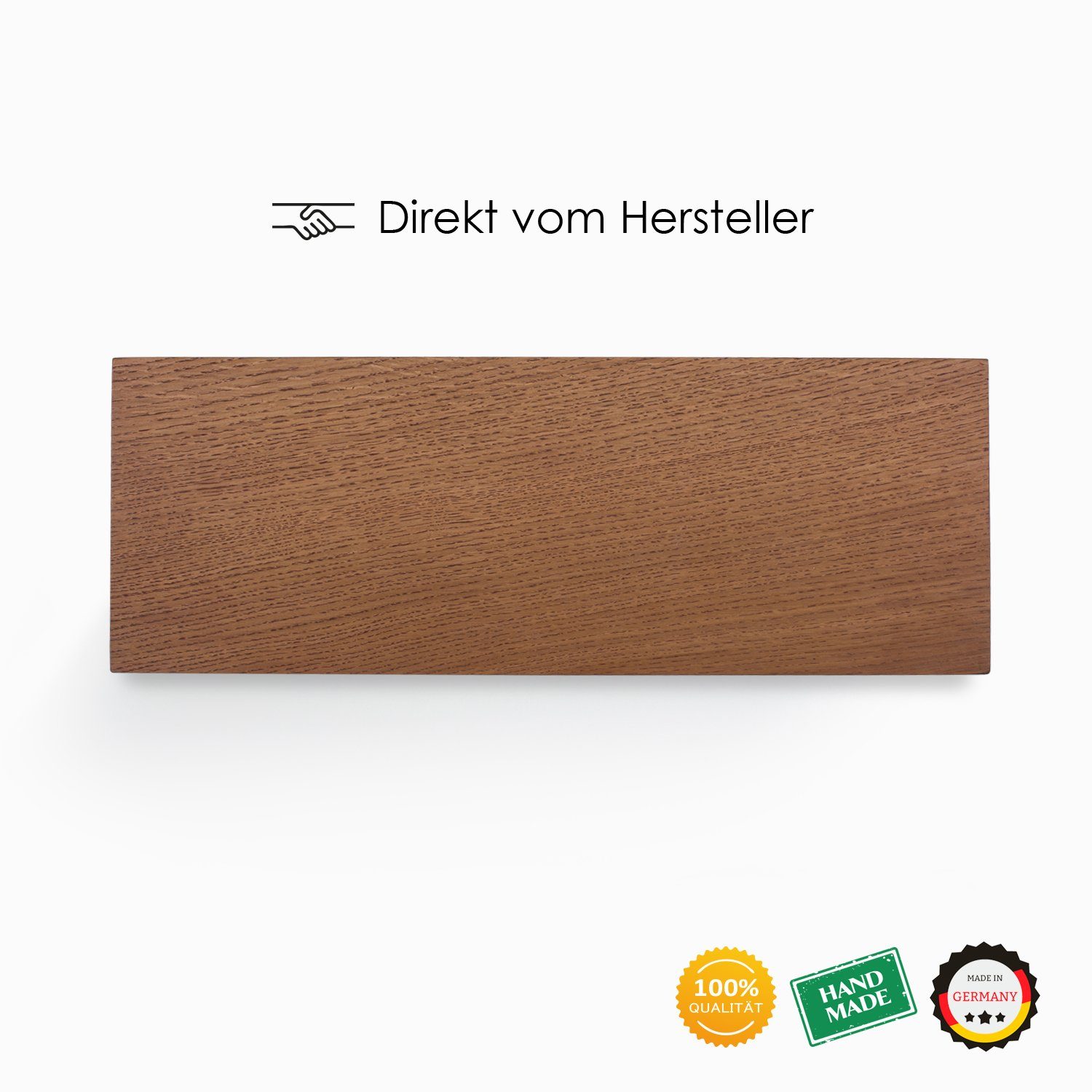 Wandregal Holz Rot Rikmani - massiv in Handgefertigtes Eiche HOLY, Made Regal Germany