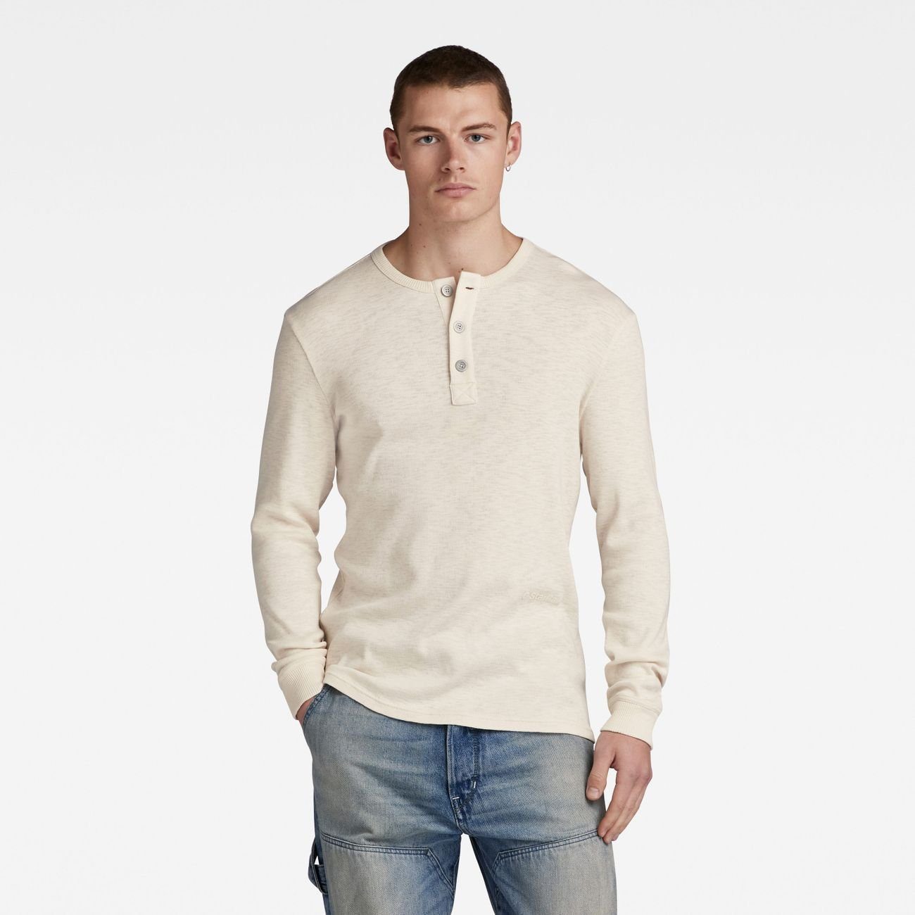 G-STAR Langarmshirt Henley Slim Tweeter L/S (1-tlg)