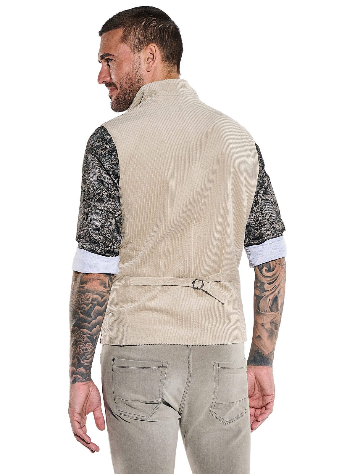 emilio adani Anzugweste Herren Sakko-Weste aus Cord, Beige
