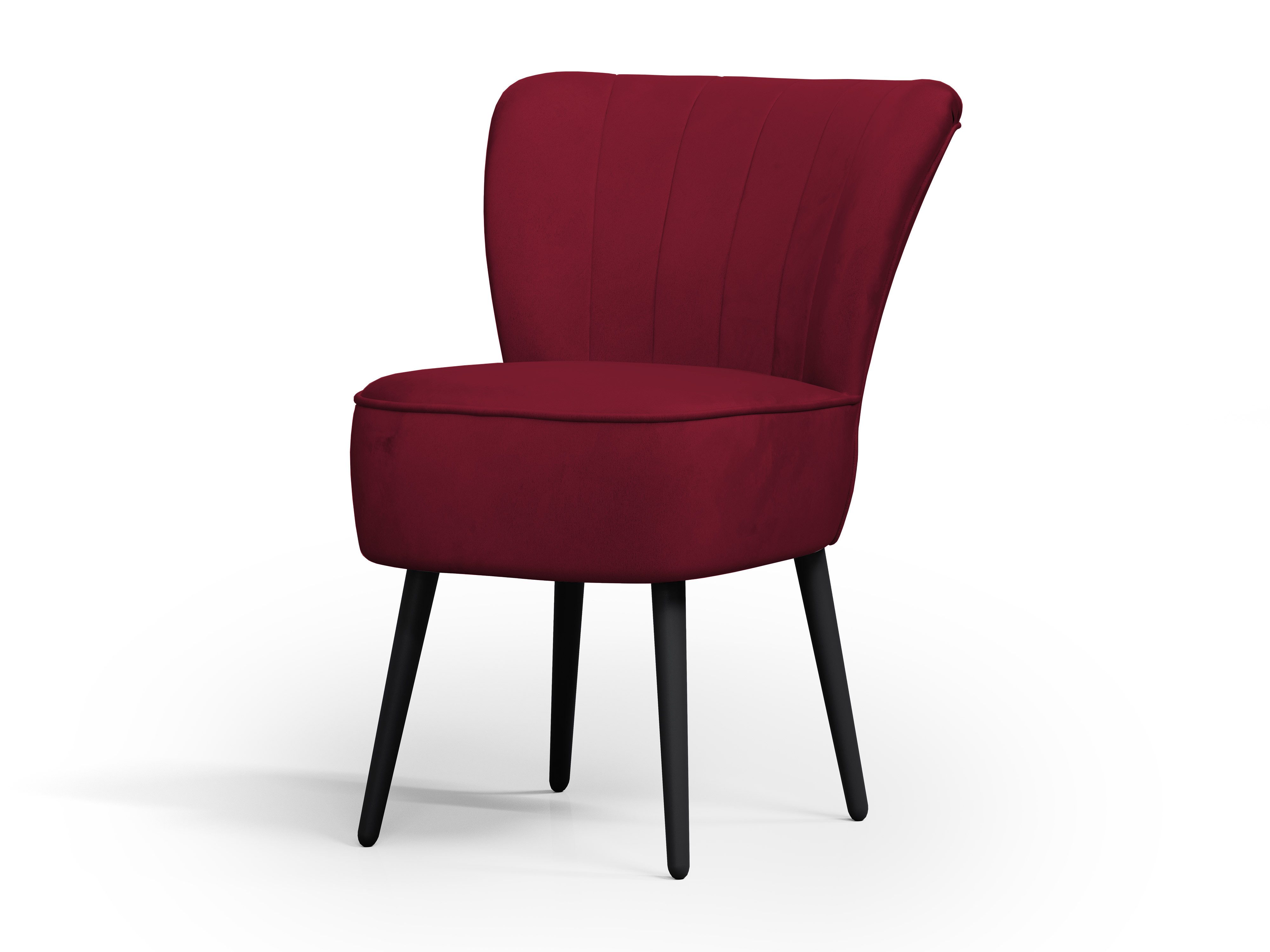 Muffo Stuhl LADY (1 St), Massiver gepolsterter Sitz, elegante Holzbeine