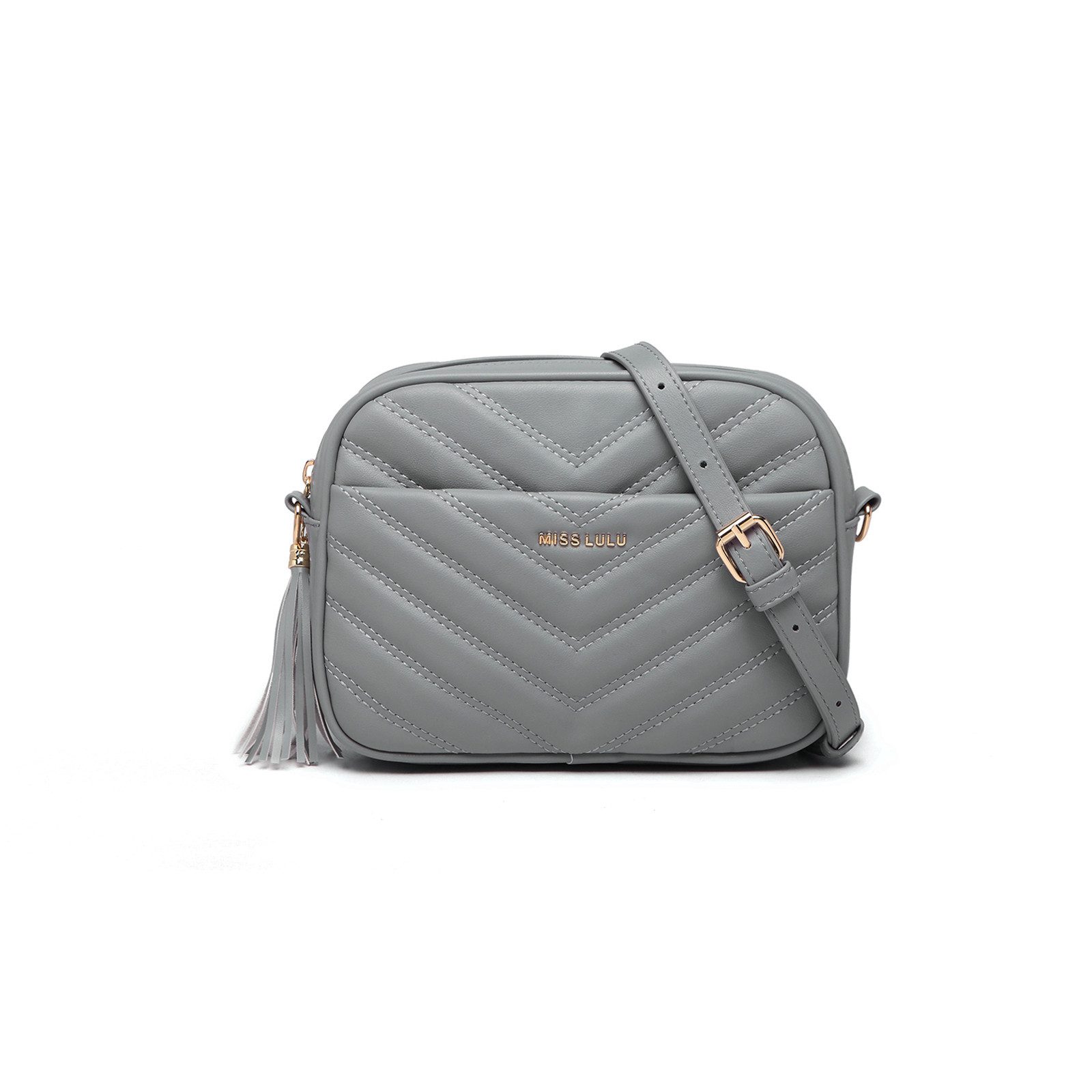 Miss Lulu Schultertasche Umhängetasche Damen mit Goldener Hardware – Mittelgroße Crossbody Bag