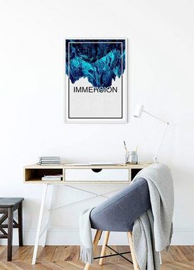 Komar Poster Immersion Blue, Abstrakt, Sprüche & Texte (1 St), Kinderzimmer, Schlafzimmer, Wohnzimmer
