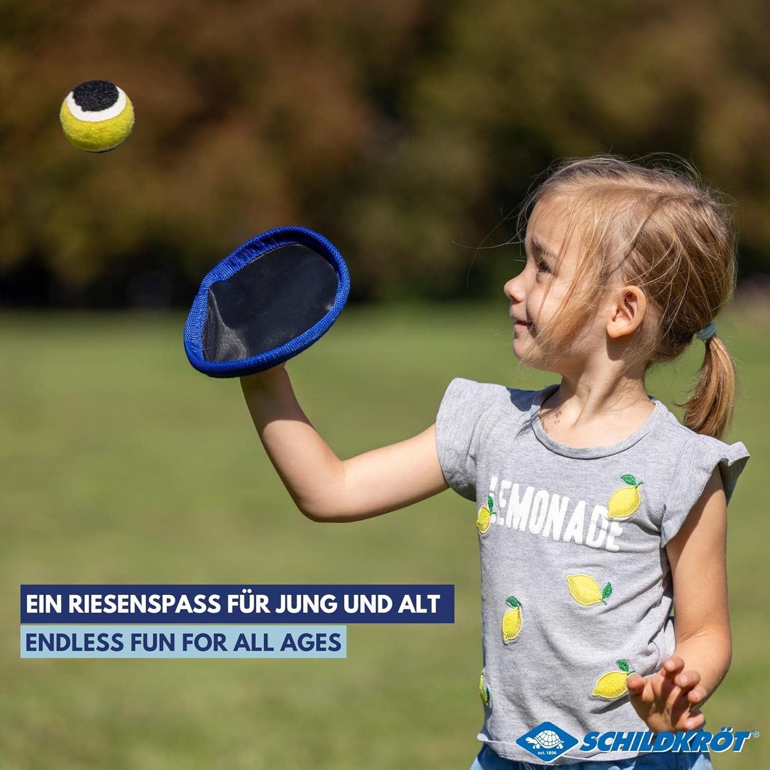 Schildkröt Spiel Schildkröt Klettball Set Neopren blau 4-teilig