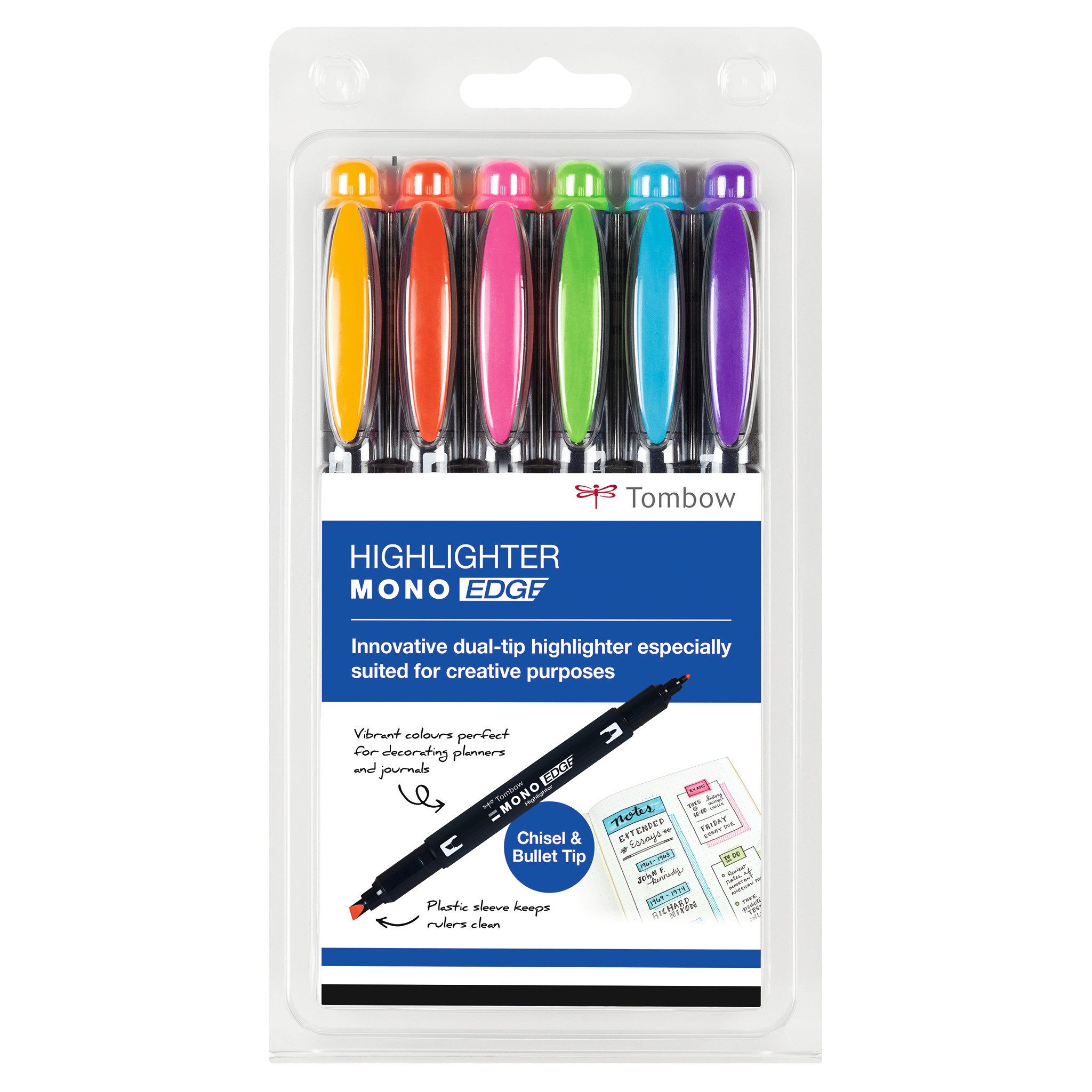 TOMBOW Radiergummi MONO edge, zwei Spitzen, Keil- und Finelinerspitze, schnell trocknend