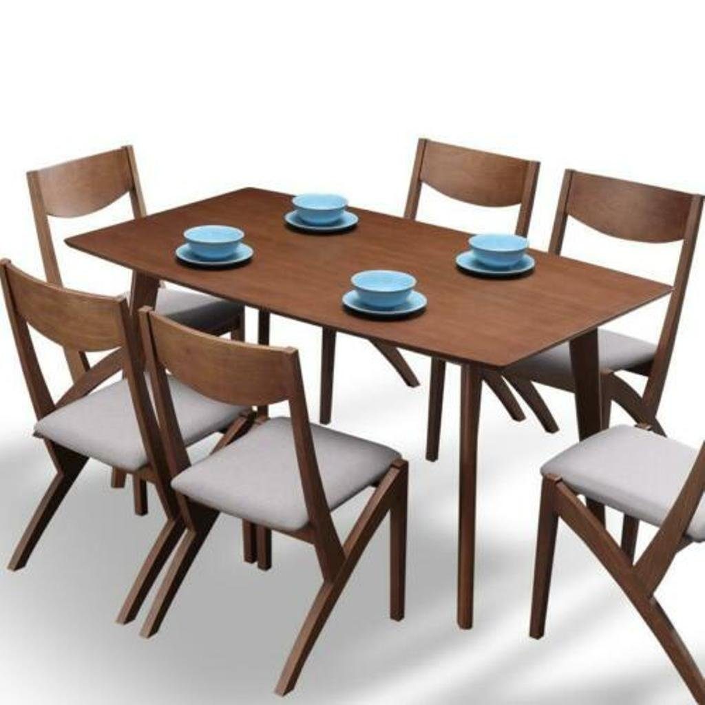 JVmoebel Esszimmer-Set, Ess Tisch + 4 Konferenz Büro 150x85cm Holz Stühle Stuhl Set Tische