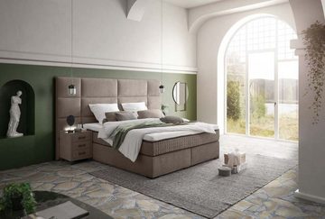 ED EXCITING DESIGN Boxspringliege (180 x 200 cm, Ragusa XL), Taupe