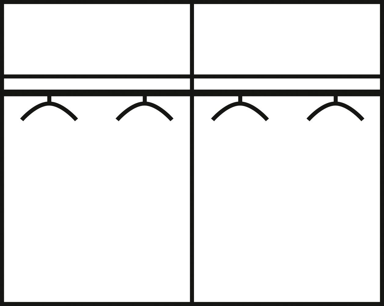 Wimex Glas und Weißglas/Spiegel mit Schwebetürenschrank Spiegel weiß, Easy