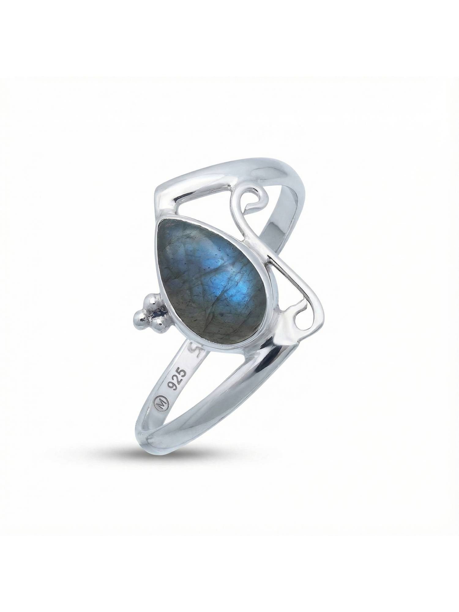 mantraroma Silberring UHA aus 925 Silber mit Labradorit (Ring mit Schmuckbe günstig online kaufen