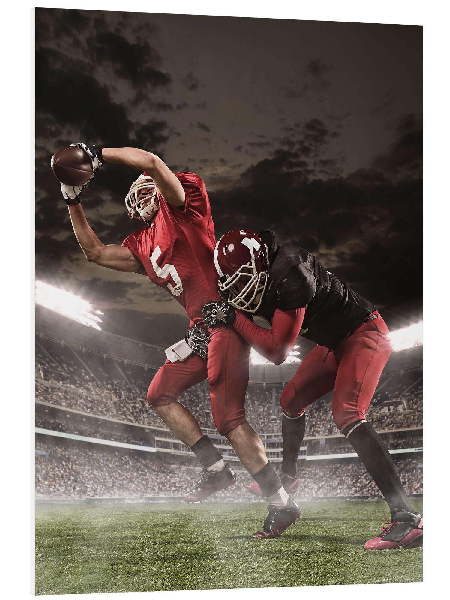Posterlounge Forex-Bild Editors Choice, American-Football-Spieler in Aktion, Fotografie