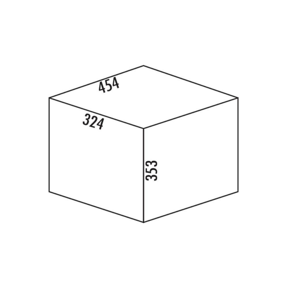 Naber Mülleimer Clap 3/500-3, Abfallsammler, anthrazit, zum Einbau in Unterschrank mit