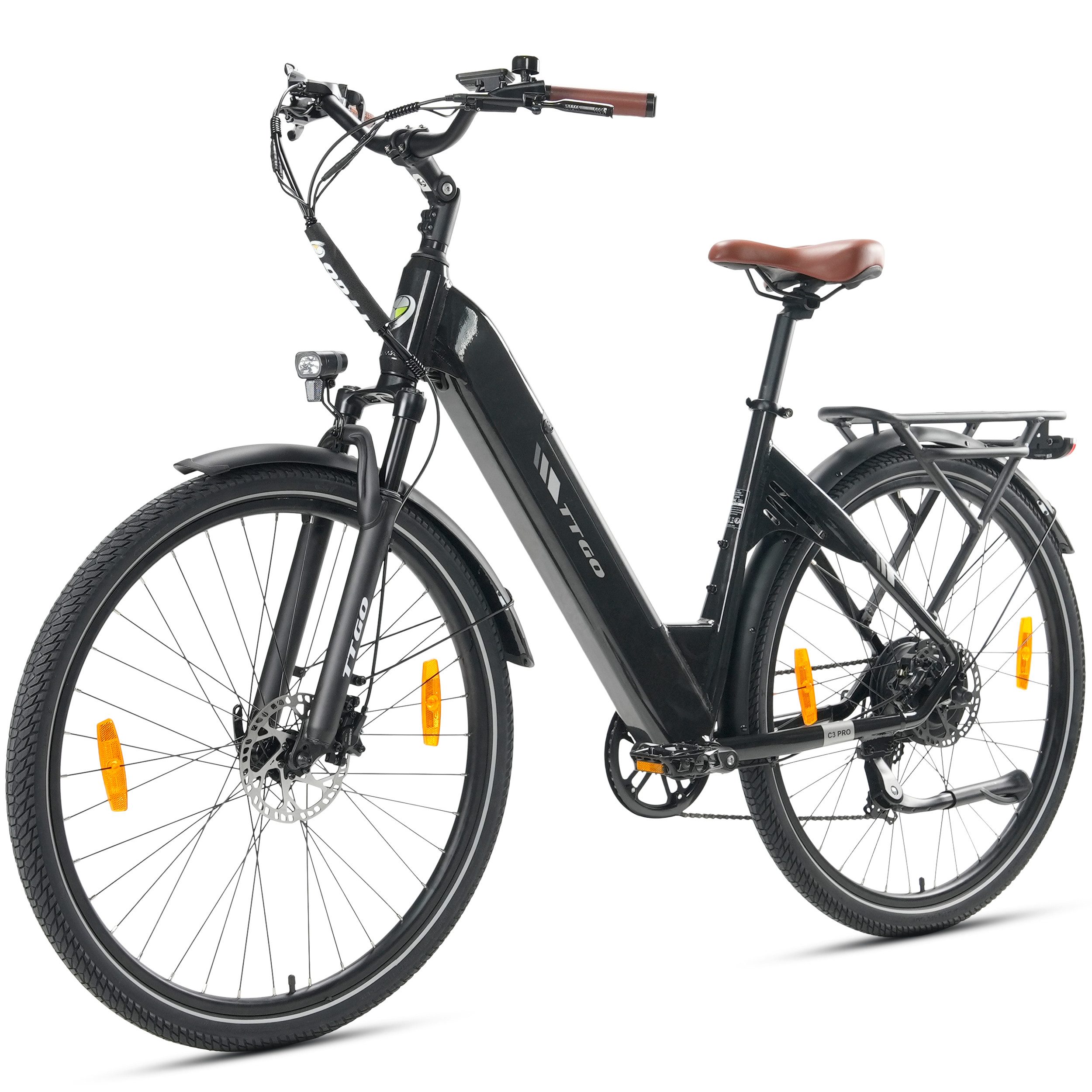 TTGO E-Bike Cityrad C3 pro Damen Herren 28x2,0'' Citybike 720WH Pedelec 20Ah max.120km, Kettenschaltung, Heckmotor, 720 Wh, MTB E Mountainbike Pedelec E-bike für Damen u. Herren