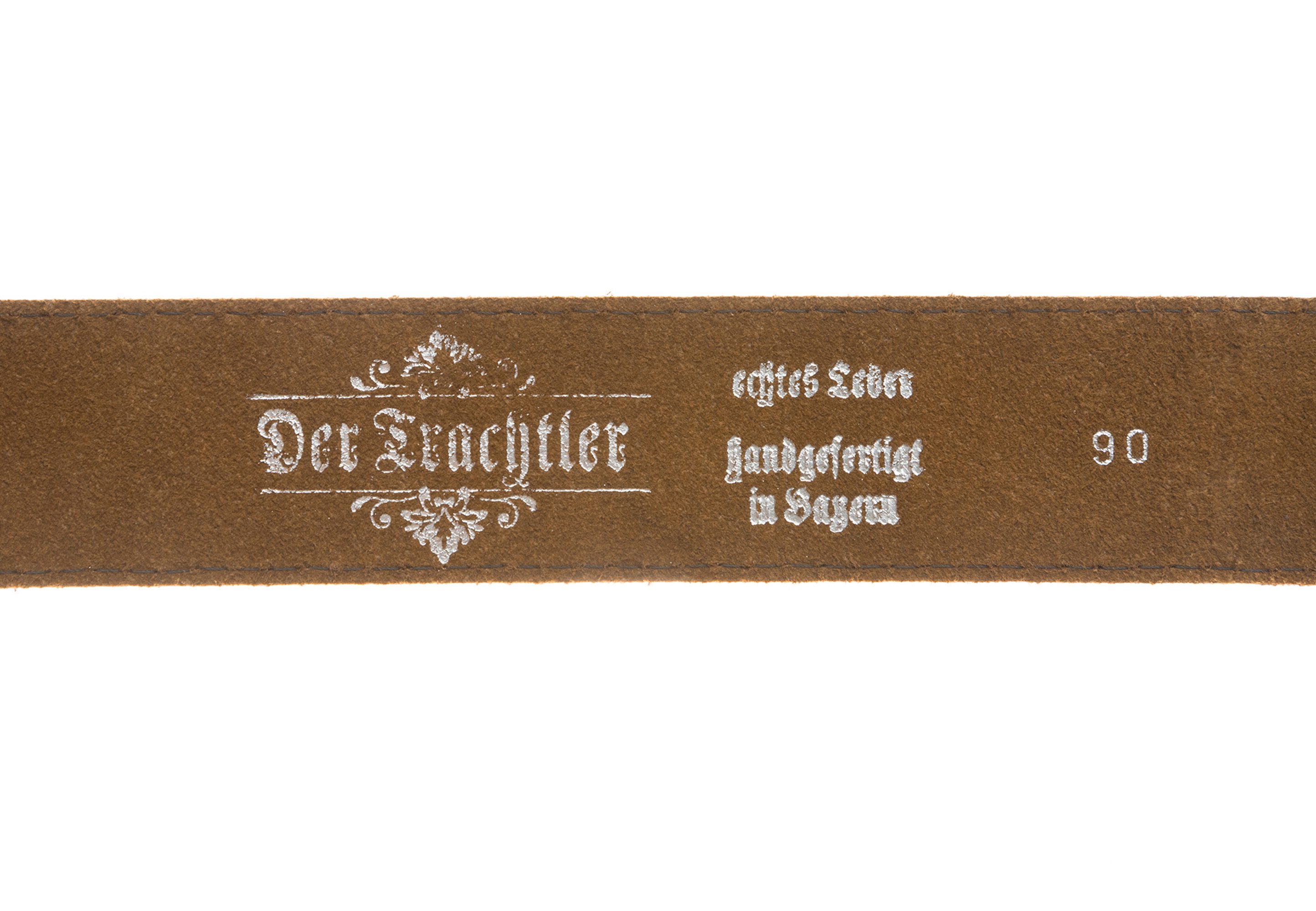 Der Trachtler Ledergürtel Trachtengürtel "Edelweiß" MADE IN GERMANY - Echt Leder