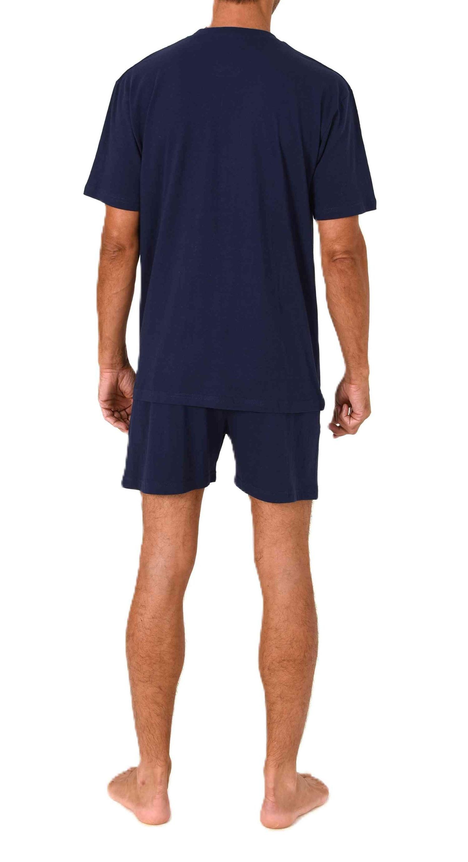 Normann Pyjama Normann Herren kurzarm Schlafanzug Shorty Pyjama mit Frontprint – Bild 3 von 5