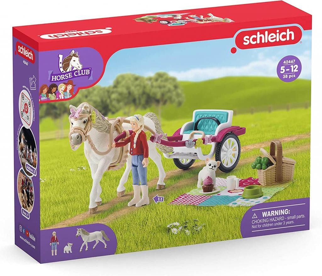Schleich® Lernspielzeug 42467 Spielfigur Horse Club Kutsche für Pferdeshow (33-St), mit umfangreichem Zubehör