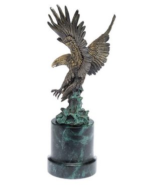 Aubaho Skulptur Bronzeskulptur Adler Greifvogel Bronze Figur Skulptur 48cm im Antik-St