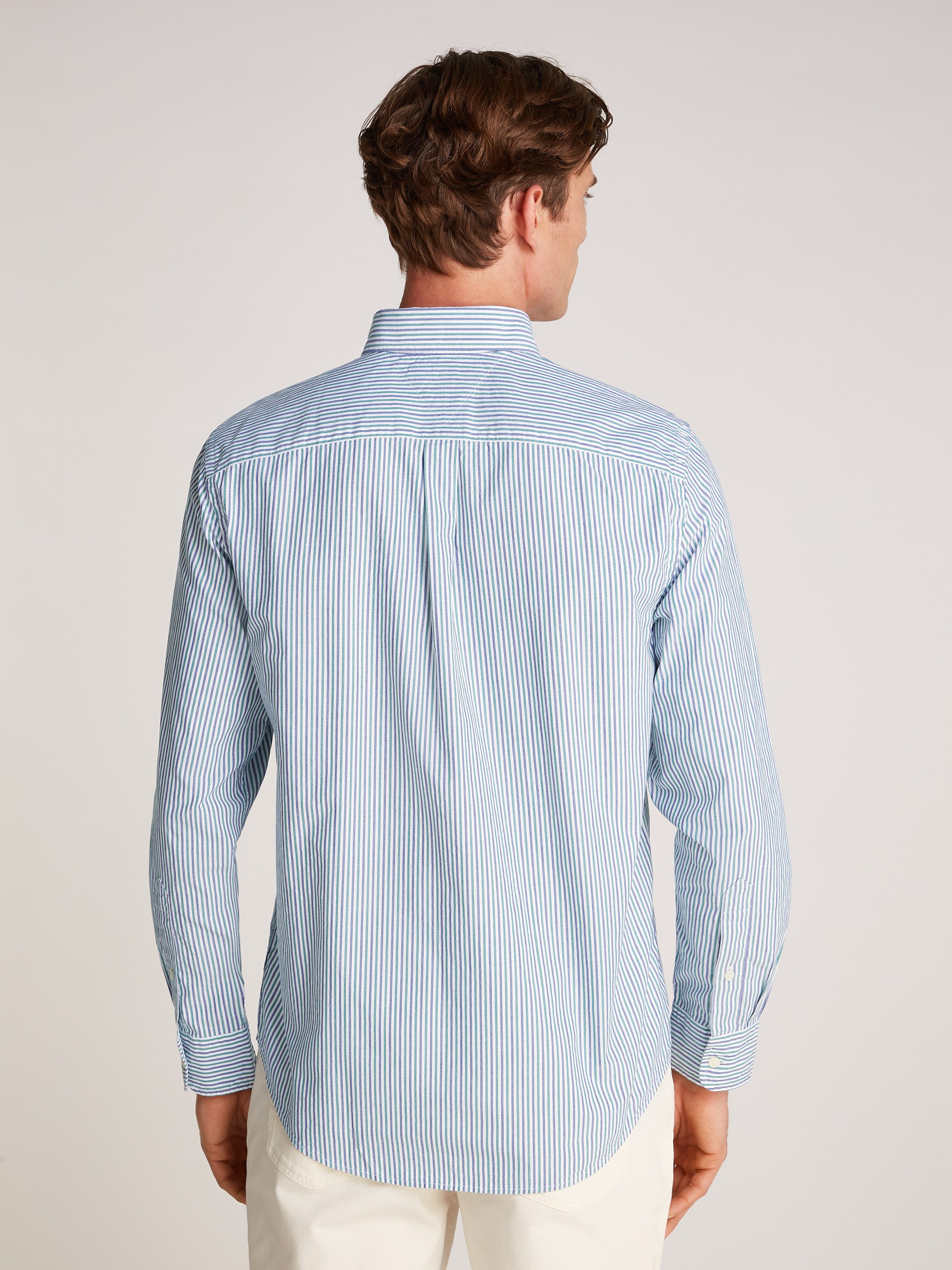 Tommy Hilfiger Langarmhemd FLEX POPLIN CLASSIC STP RF SHIRT mit Sreifenmust günstig online kaufen