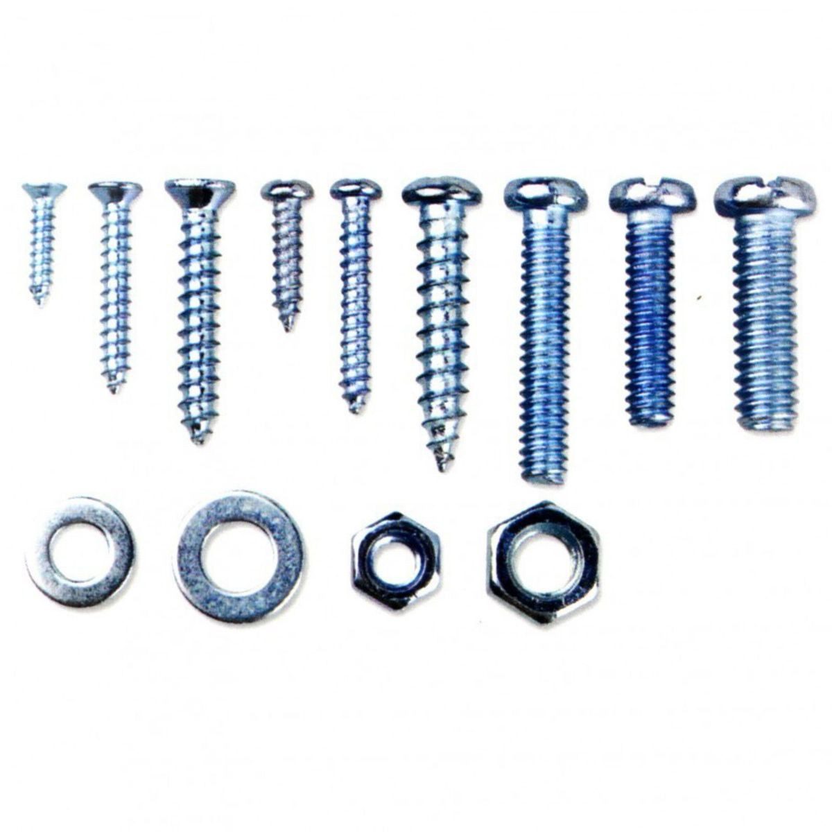 Benson Tools Schrauben-Set Schrauben und Muttern Sortiment 347tlg verzinkt Holz- & Blechschrauben, (347 St), universell nutzbar