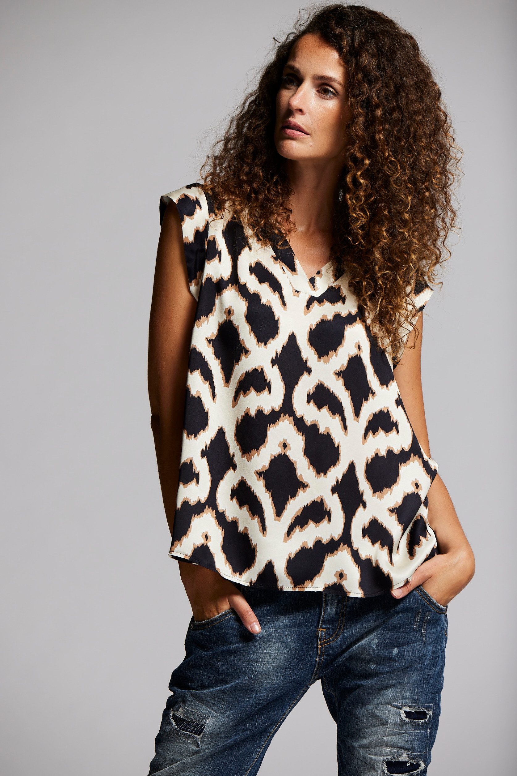 Andijamo-Fashion Schlupfbluse MYSTIC FALLS MATTGLANZ günstig online kaufen