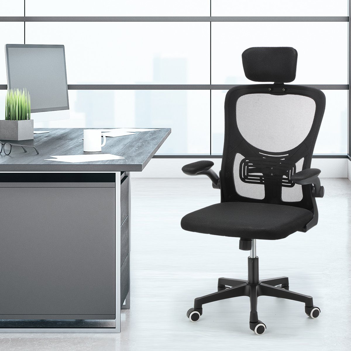 LOVONLIVE Drehstuhl Bürostuhl ergonomischer, Schreibtischstuhl Atmungsaktiv günstig online kaufen