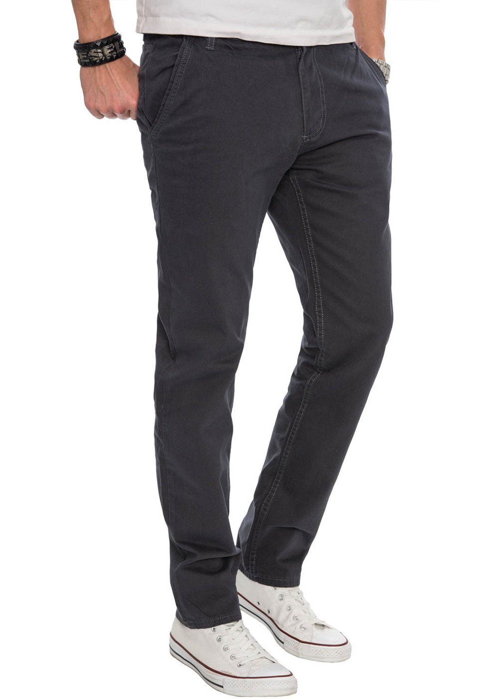 Alessandro Salvarini Chinohose A. Salvarini Herren Designer Chino Stoff Hos günstig online kaufen