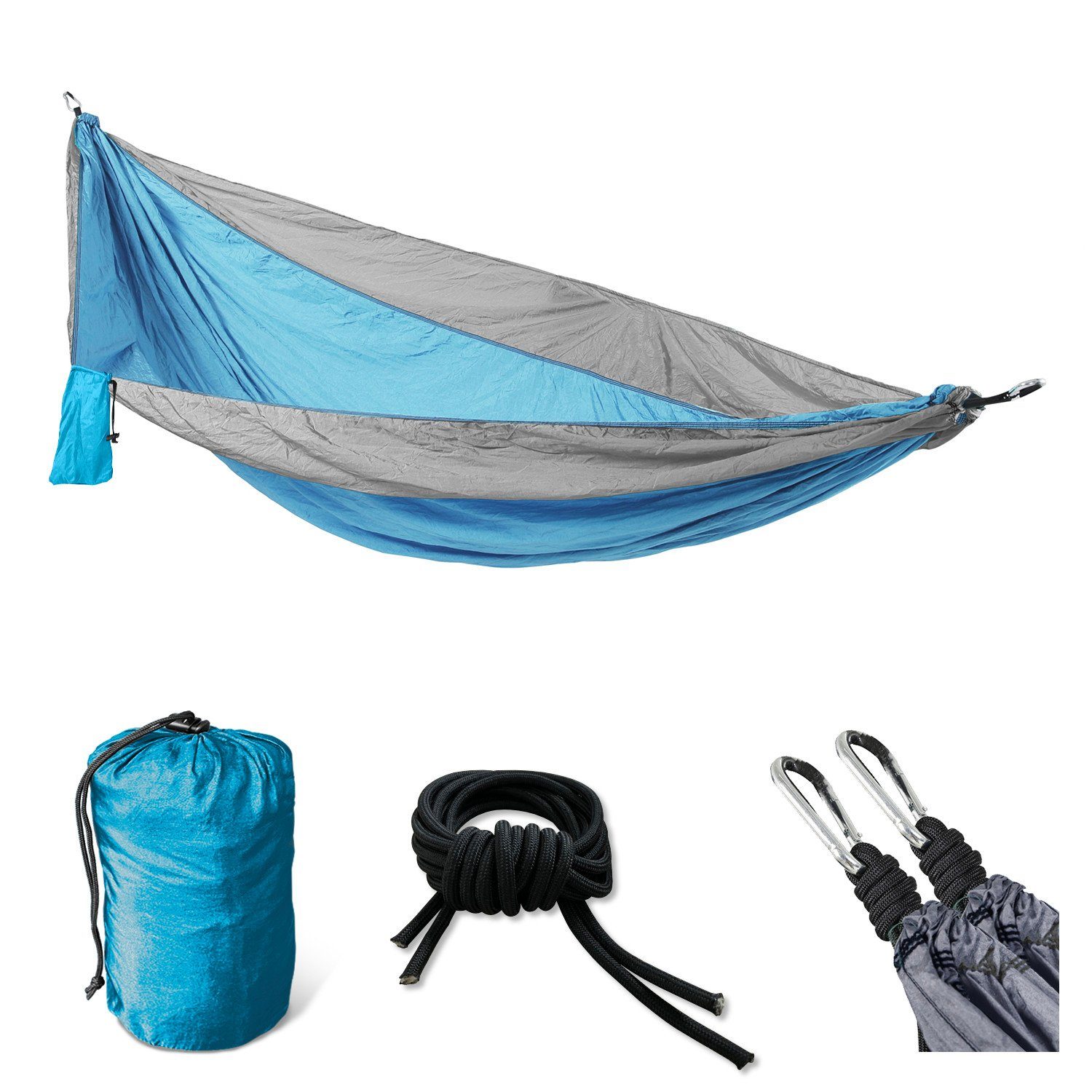 SVITA Hängematte SVITA Outdoor Hängematte, Aus Fallshirmnylon