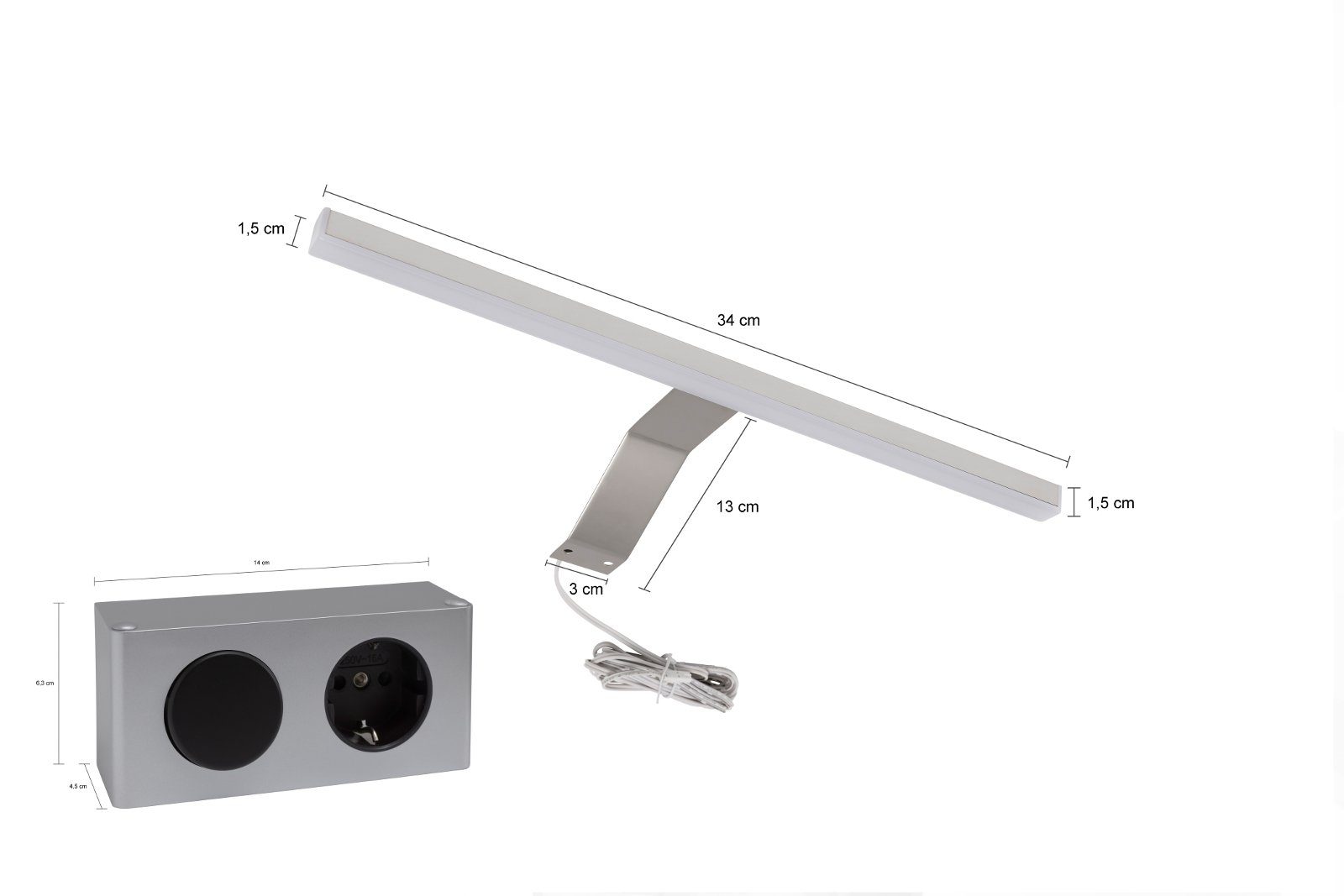 Snow 60x79 LED-Beleuchtung Badezimmerspiegelschrank 3-türig, cm, Hochglanz) inklusive und (Spiegelschrank weiß xonox.home Steckdose