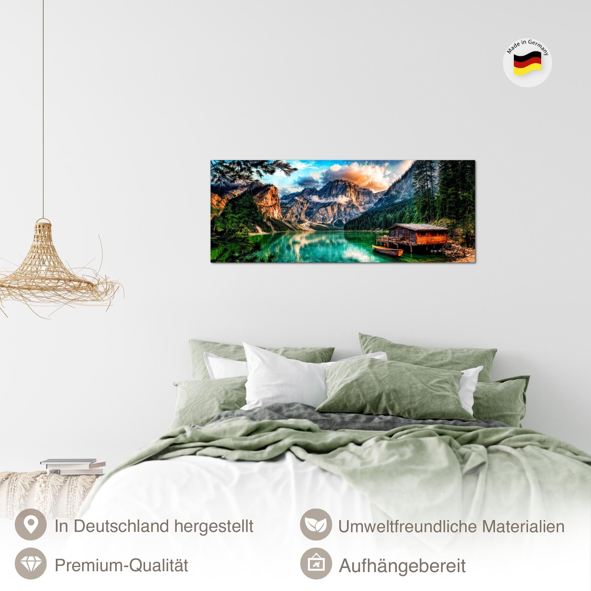 Runa Art Wandbild Natur Landschaft Bild Wohnzimmer Schlafzimmer Deko, Berge Sommer – Bild 2 von 5