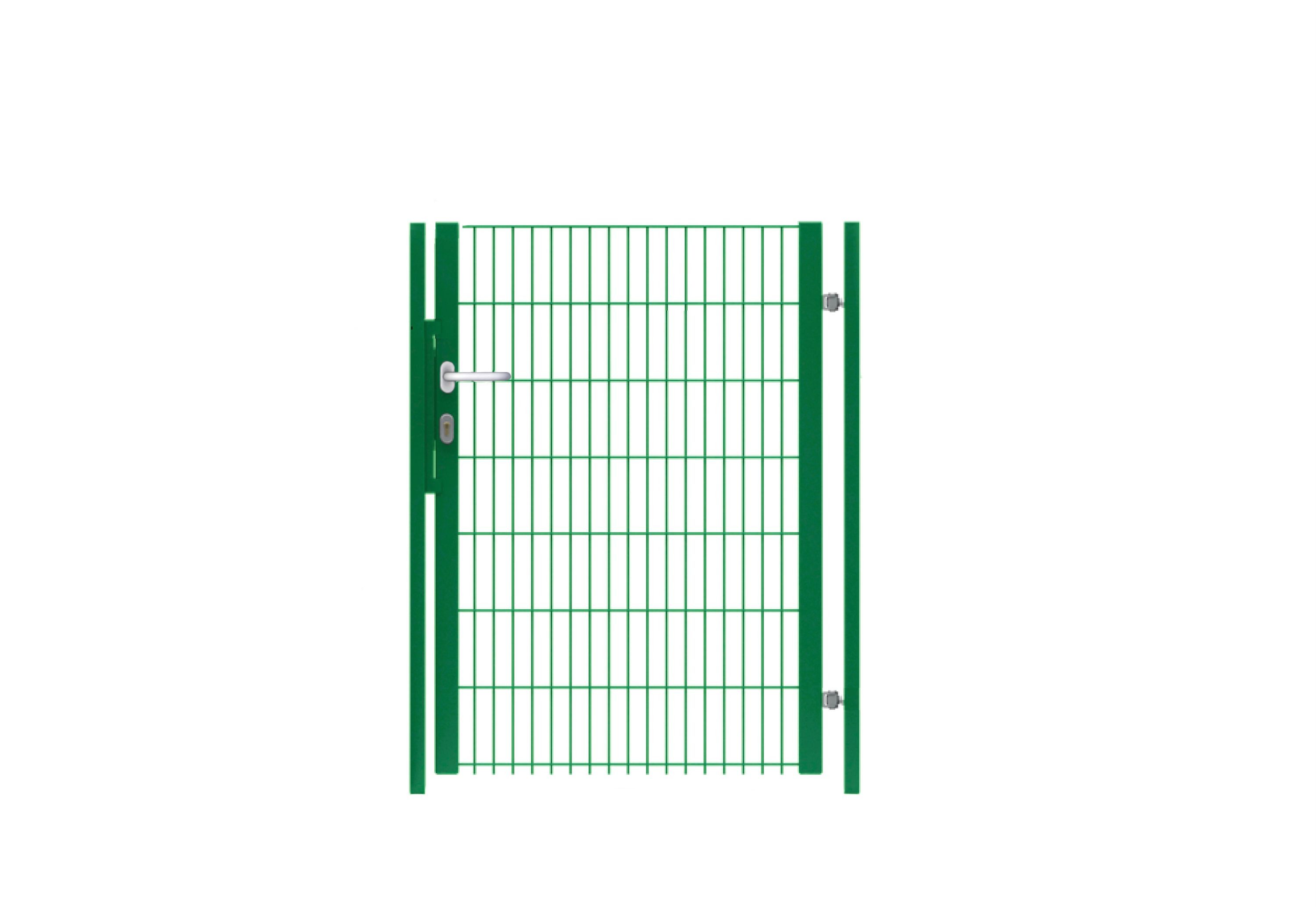 Fischer und Adamek Gartentor Gartentor, (inkl 2 Pfosten 3 Schlüssel Schließer), Moosgrün