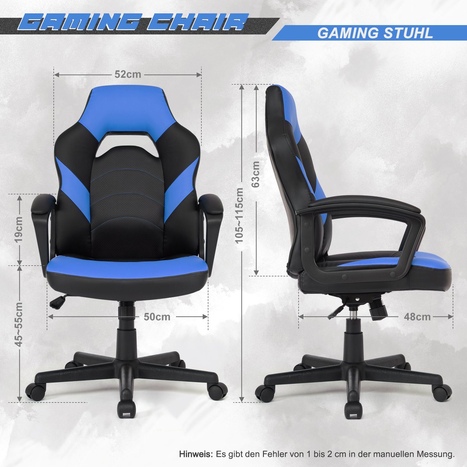 Intimate WM Gaming Chair Home blau Bürostuhl,Computerstuhl Office Heart