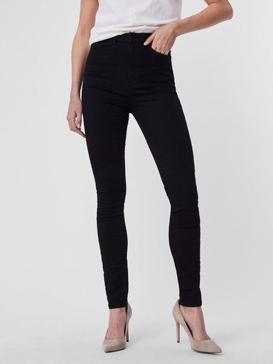 Skinny-fit-Jeans VMSANDRA SHR SKINNY JEANS BLACK NOOS