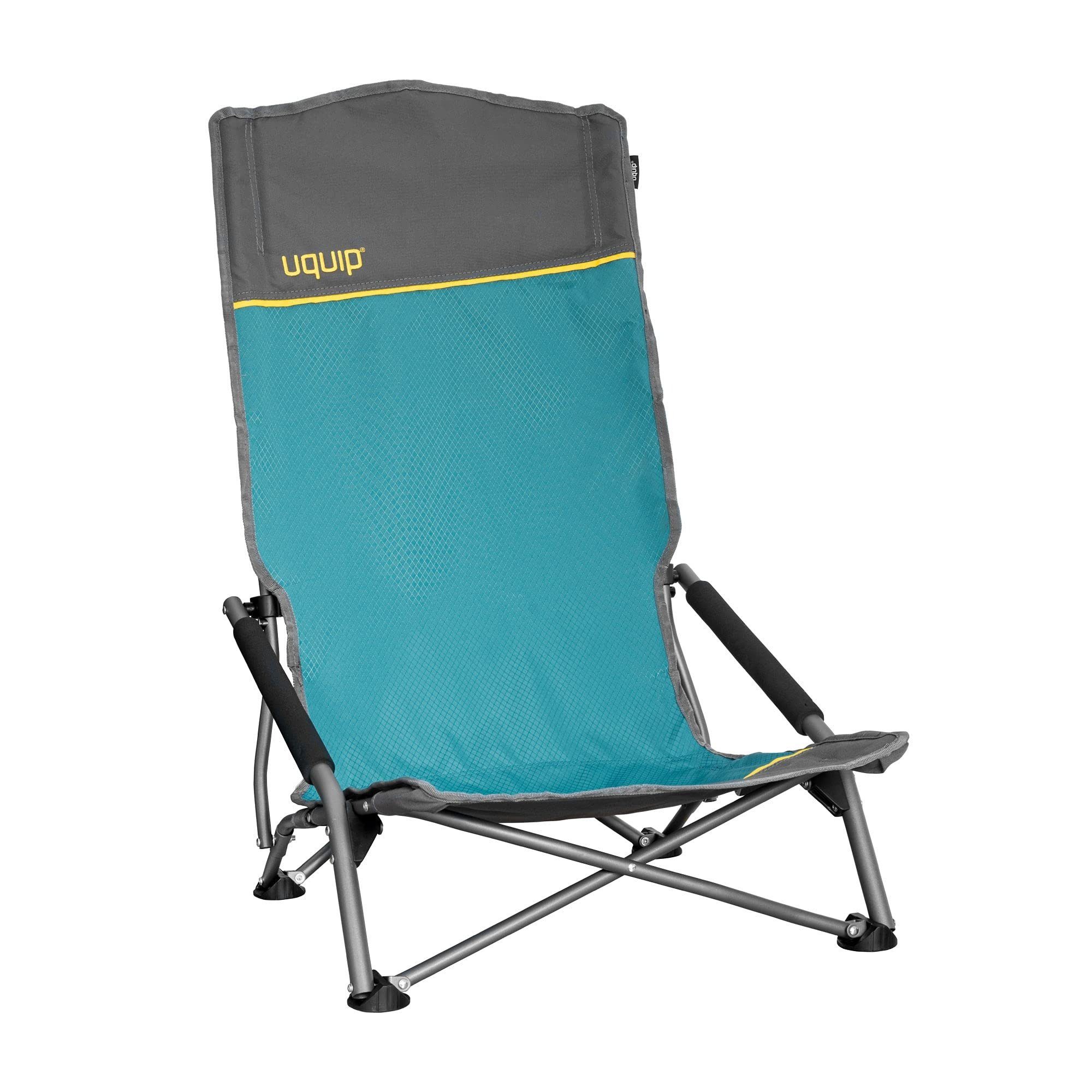 UQUIP Campingstuhl Sandy XL - Bequemer Strandstuhl mit extra hoher  Rückenlehne, extre hohe Rückenlehne, extra tiefer Sitz, breite Füße gegen  Einsinken in weichen Boden, gepolsterte Armlehnen