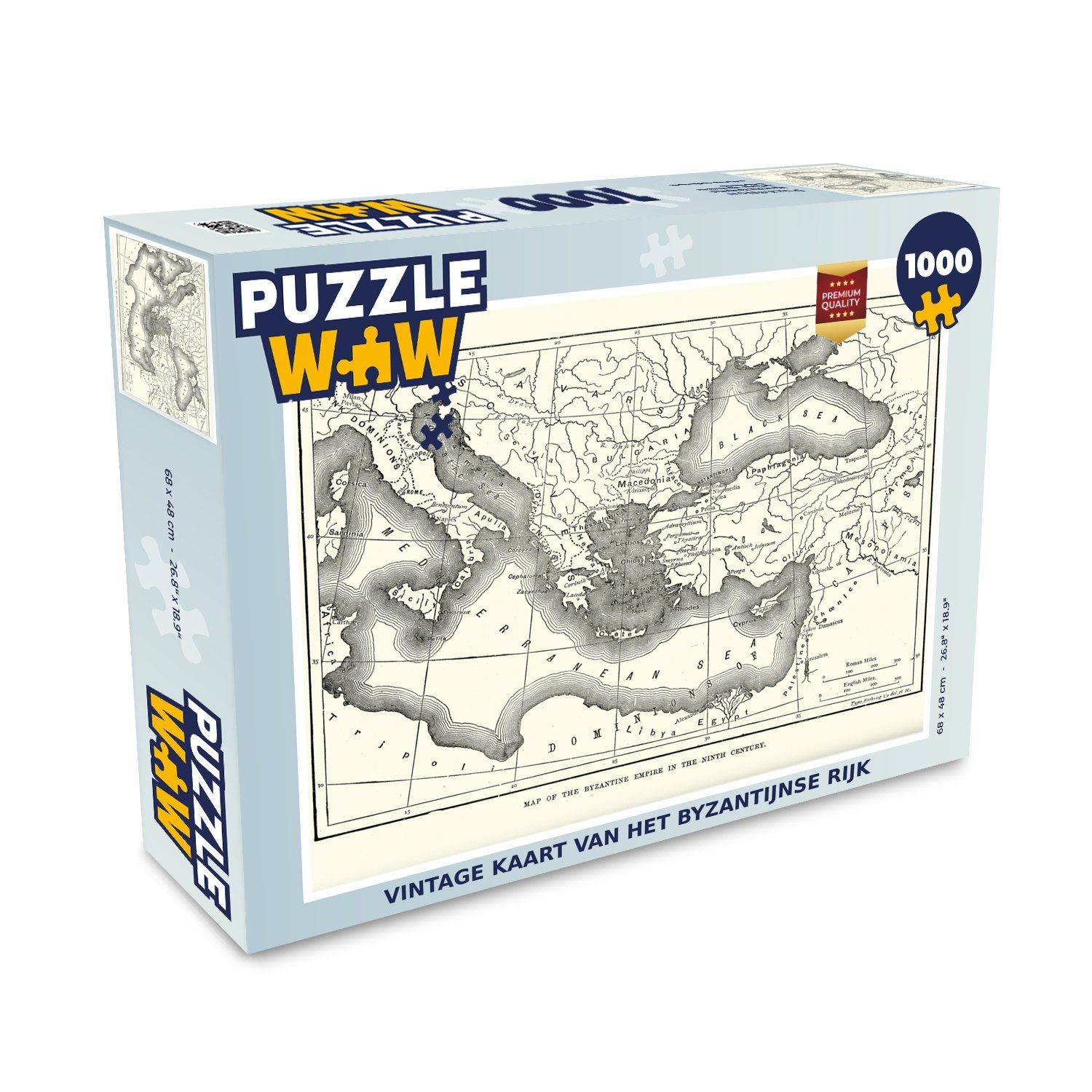 MuchoWow Puzzle Jahrgang - Geschichte - Karte, 1000 Puzzleteile, Foto-Puzzle,  Bilderrätsel, Puzzlespiele, Klassisch