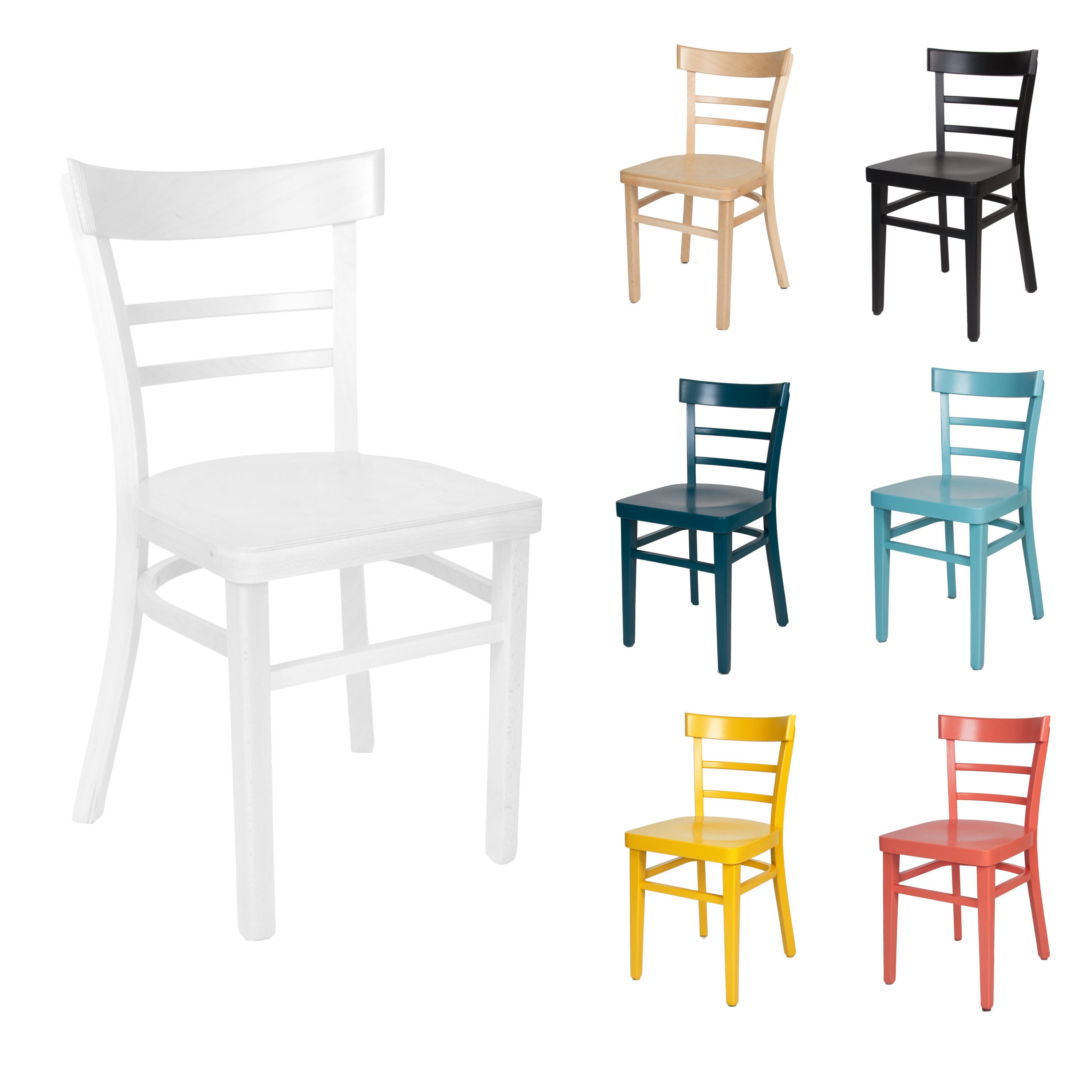 einrichtungsdesign24 Küchenstuhl Küchenstuhl Laura farbiger Holzstuhl Essti günstig online kaufen