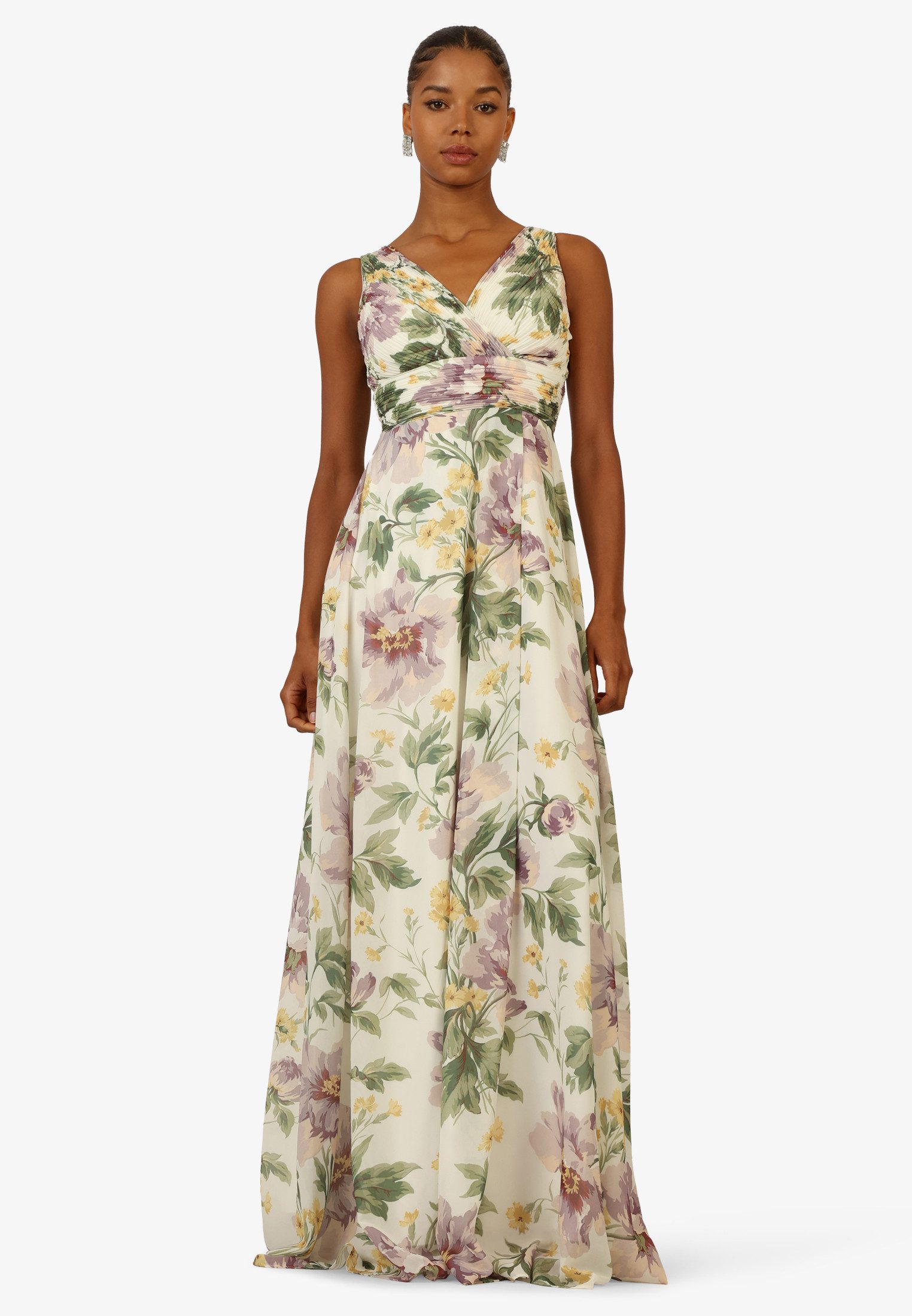 Kraimod Abendkleid mit Raffungen und floralem günstig online kaufen