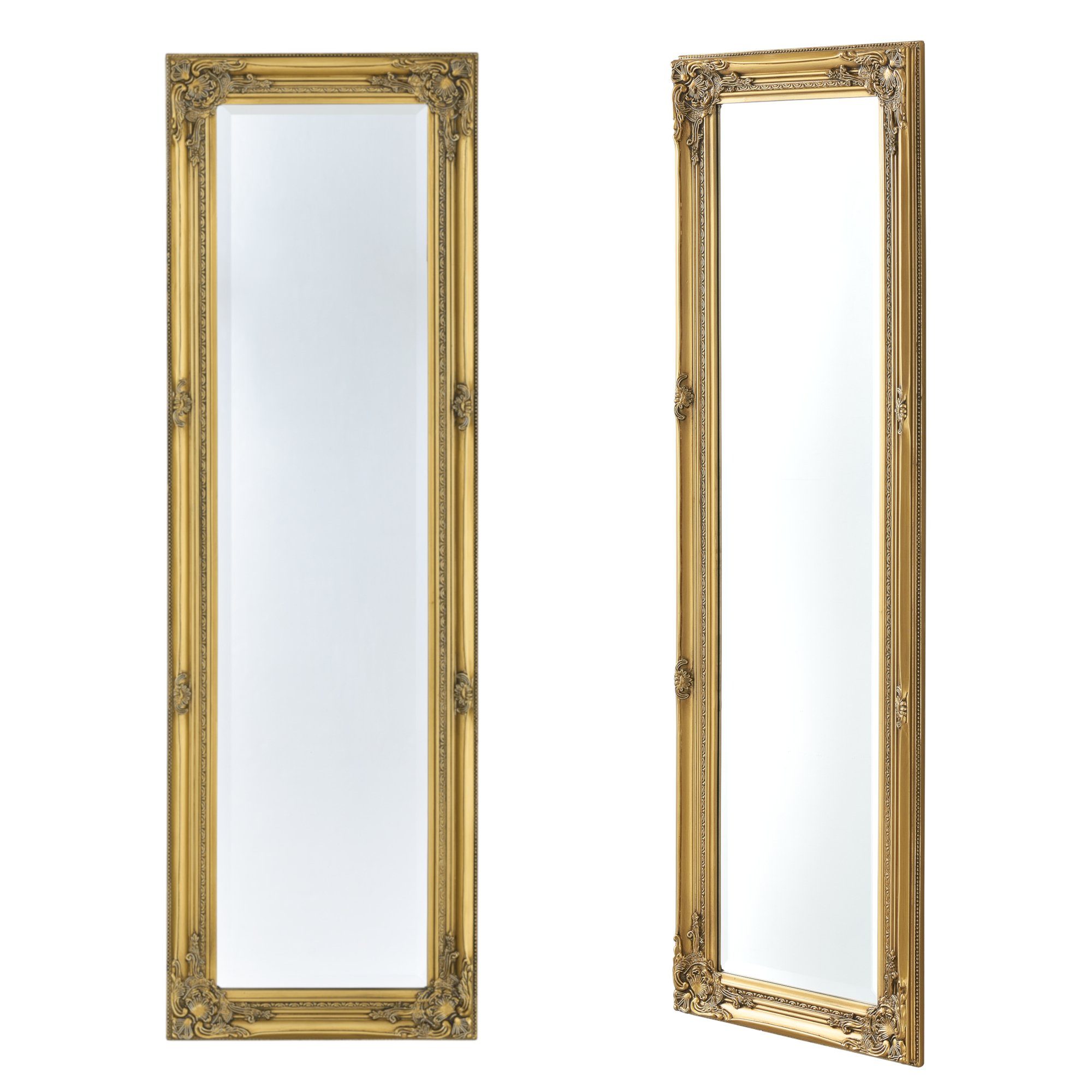 Spiegel en.casa 132 Wandspiegel, Ganzkörperspiegel cm x Goldfarben 42 »Livorno« Antik