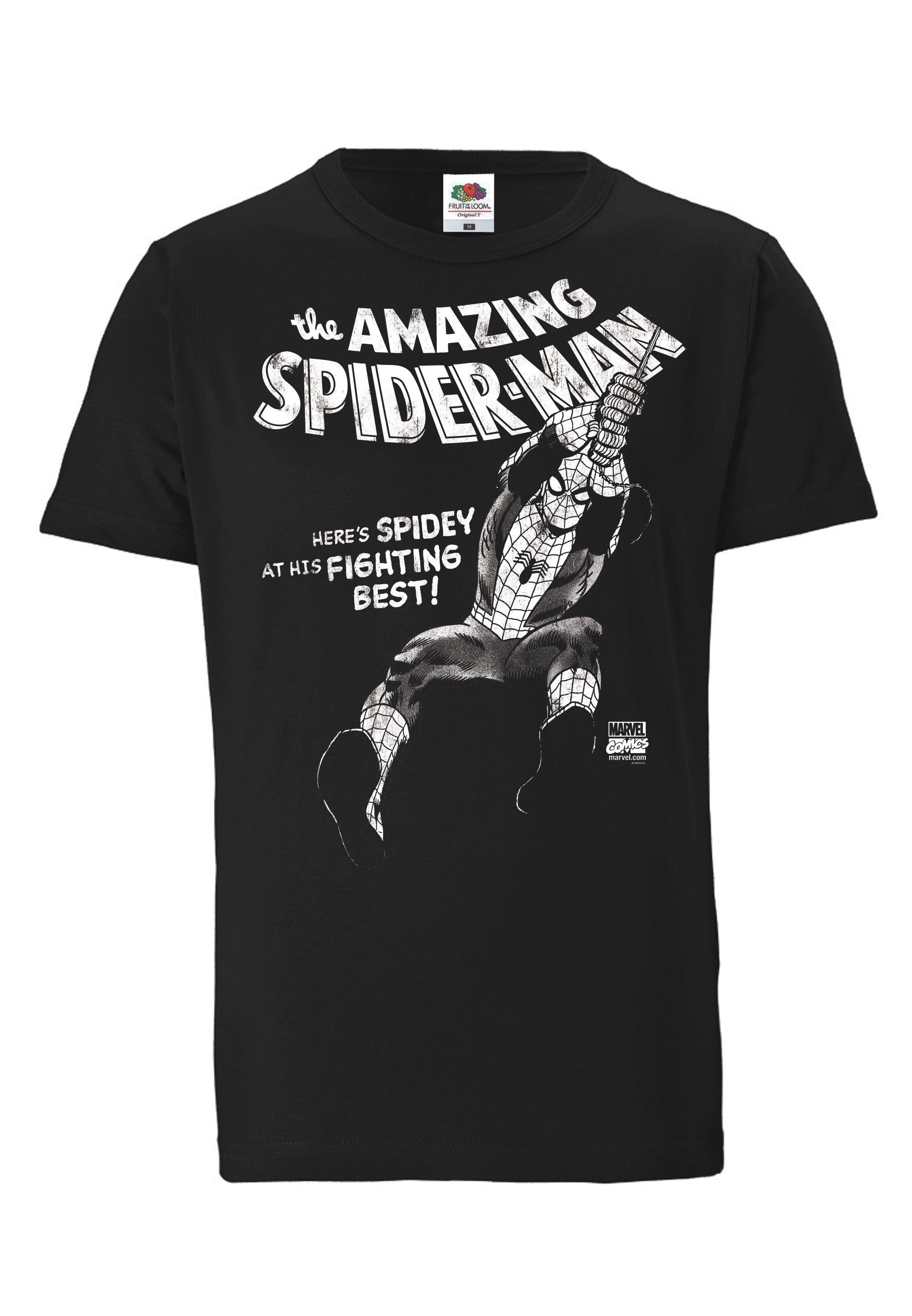 mit Print Comics Marvel LOGOSHIRT Spider-Man, lizenziertem - Spidey T-Shirt