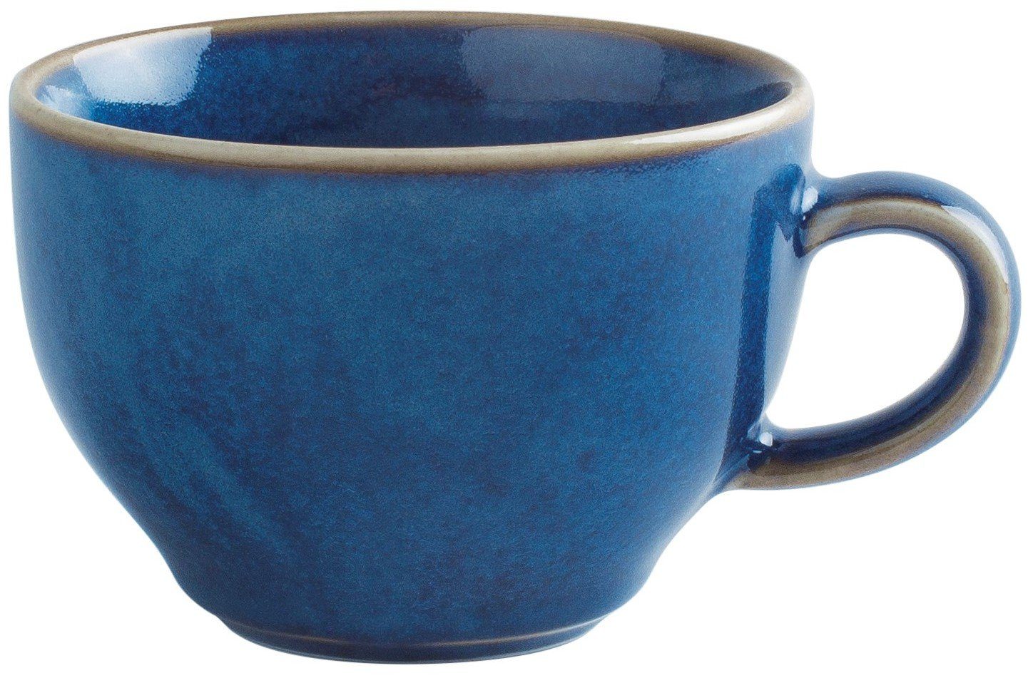 Kahla Cappuccinotasse International Homestyle 0,23 l, Porzellan, Handglasiert, Made in Germany atlantic blue