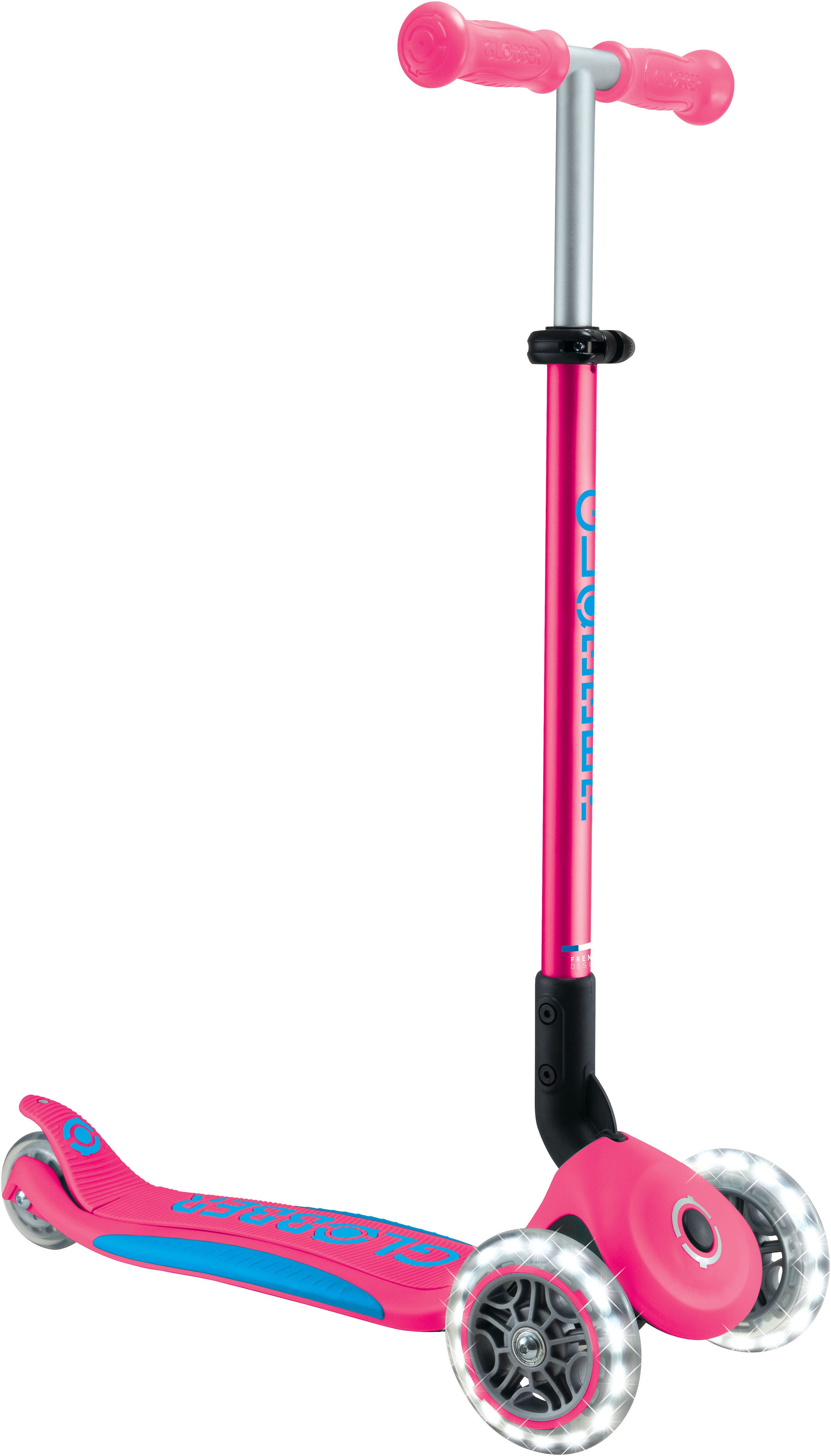 Globber Tretroller ELITE LIGHTS, mit Leuchtrollen
