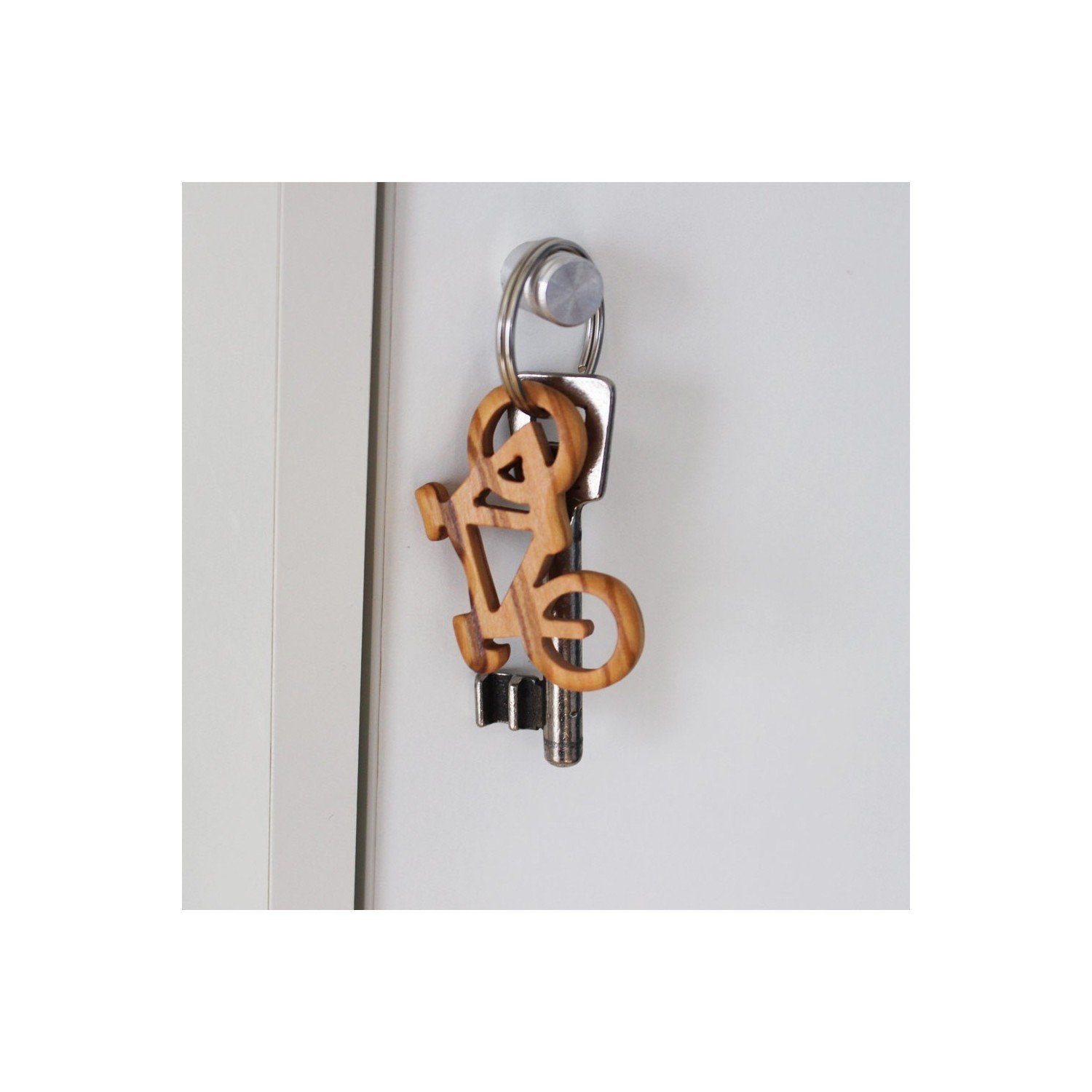 Damen Schlüsselanhänger mitienda Schlüsselanhänger Schlüsselanhänger aus Holz Fahrrad