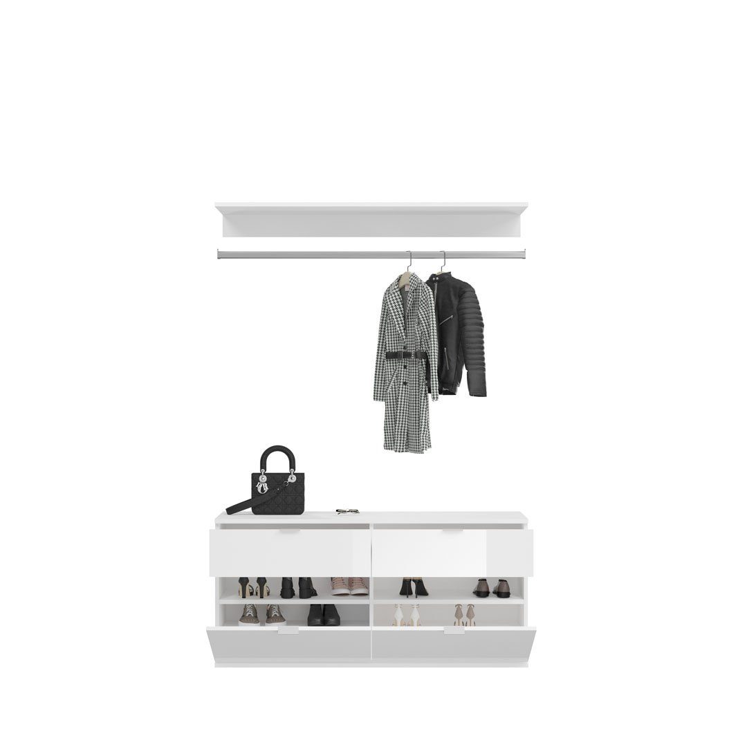 Kleiderschrank Schublad ebuy24 2 2 ProjektX Garderobenaufstellung Türen,