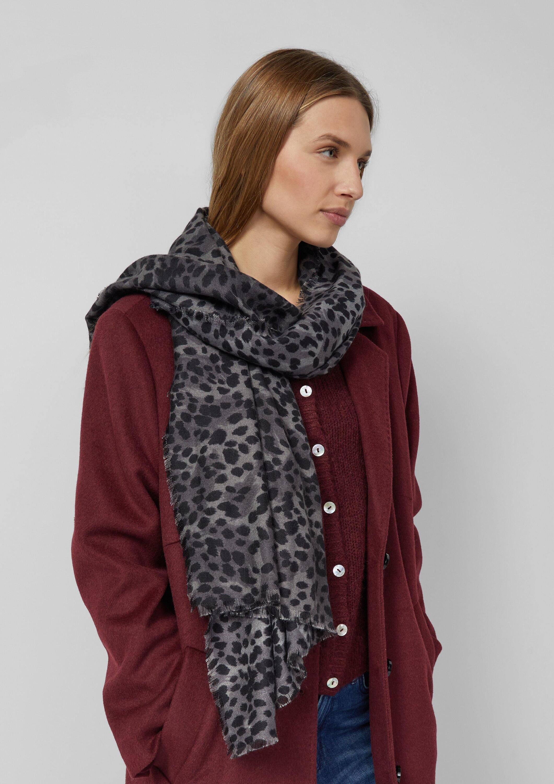 s.Oliver Schal Tuch, Schal mit Allover-Animal günstig online kaufen