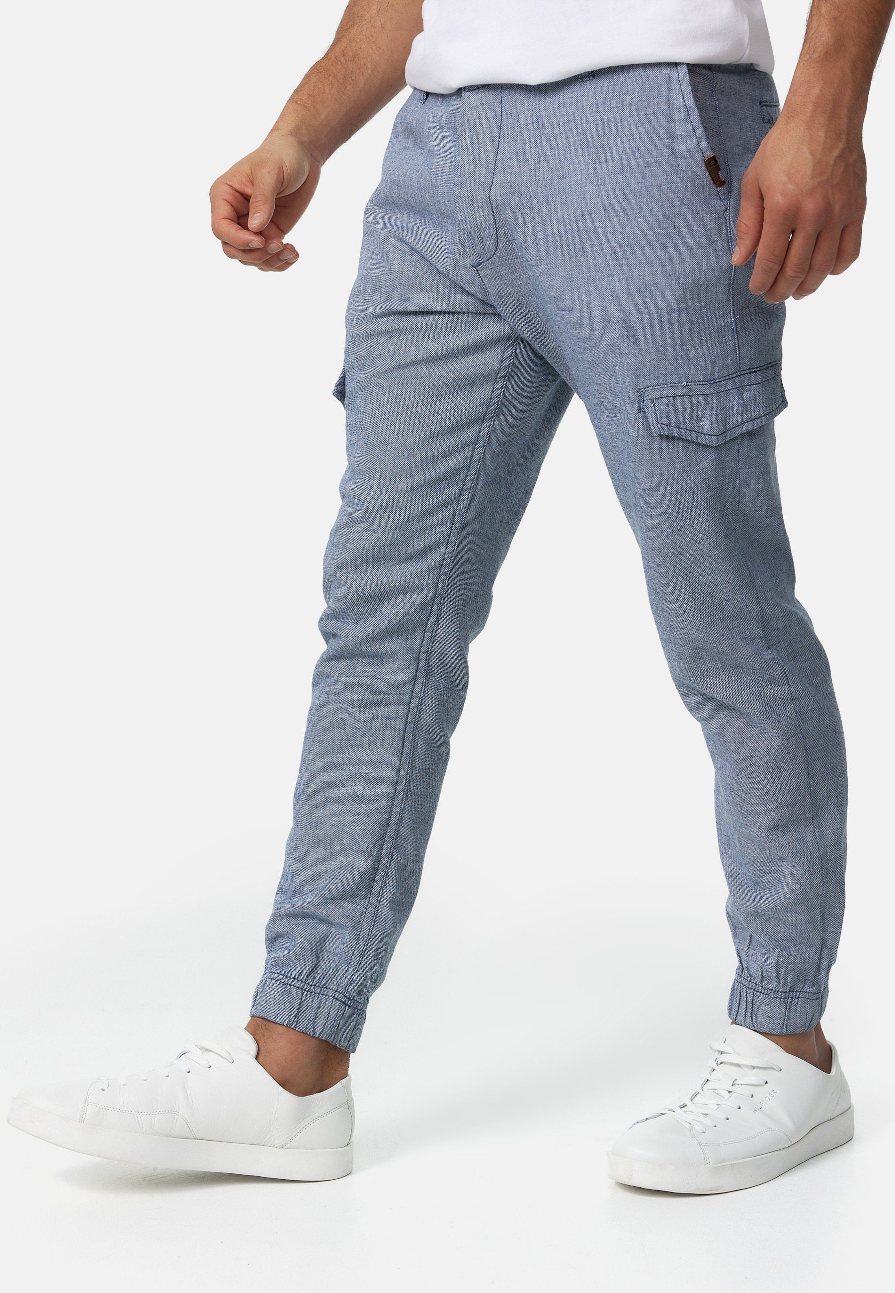 Indicode Leinenhose Herren Booth Sommerhose Leinen Herrenhose mit 6 Taschen günstig online kaufen
