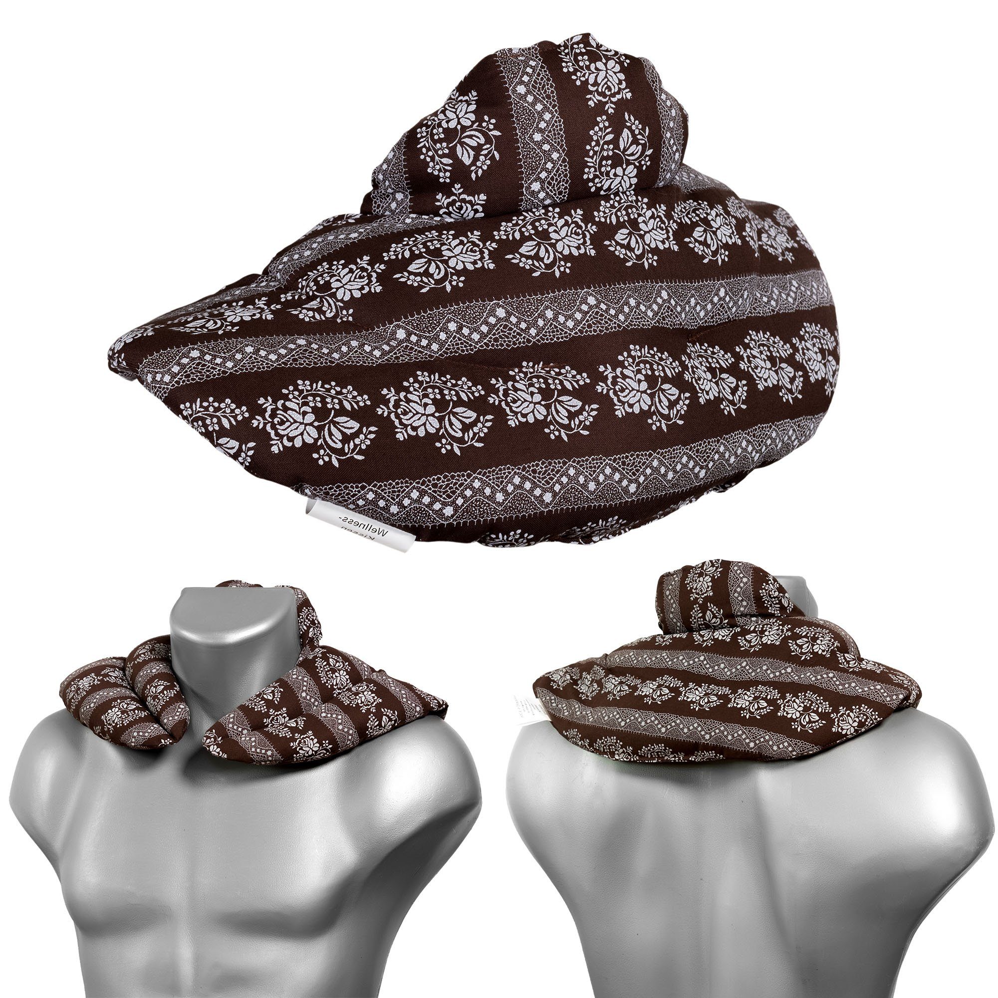 Giraffenland Wärmekissen Nackenhörnchen mit Stehkragen Nackenkissen Wärmekissen - Dinkelkissen, Wärmekissen Mikrowelle/Backofen, Kältekissen Kühlschrank/Gefriertruhe