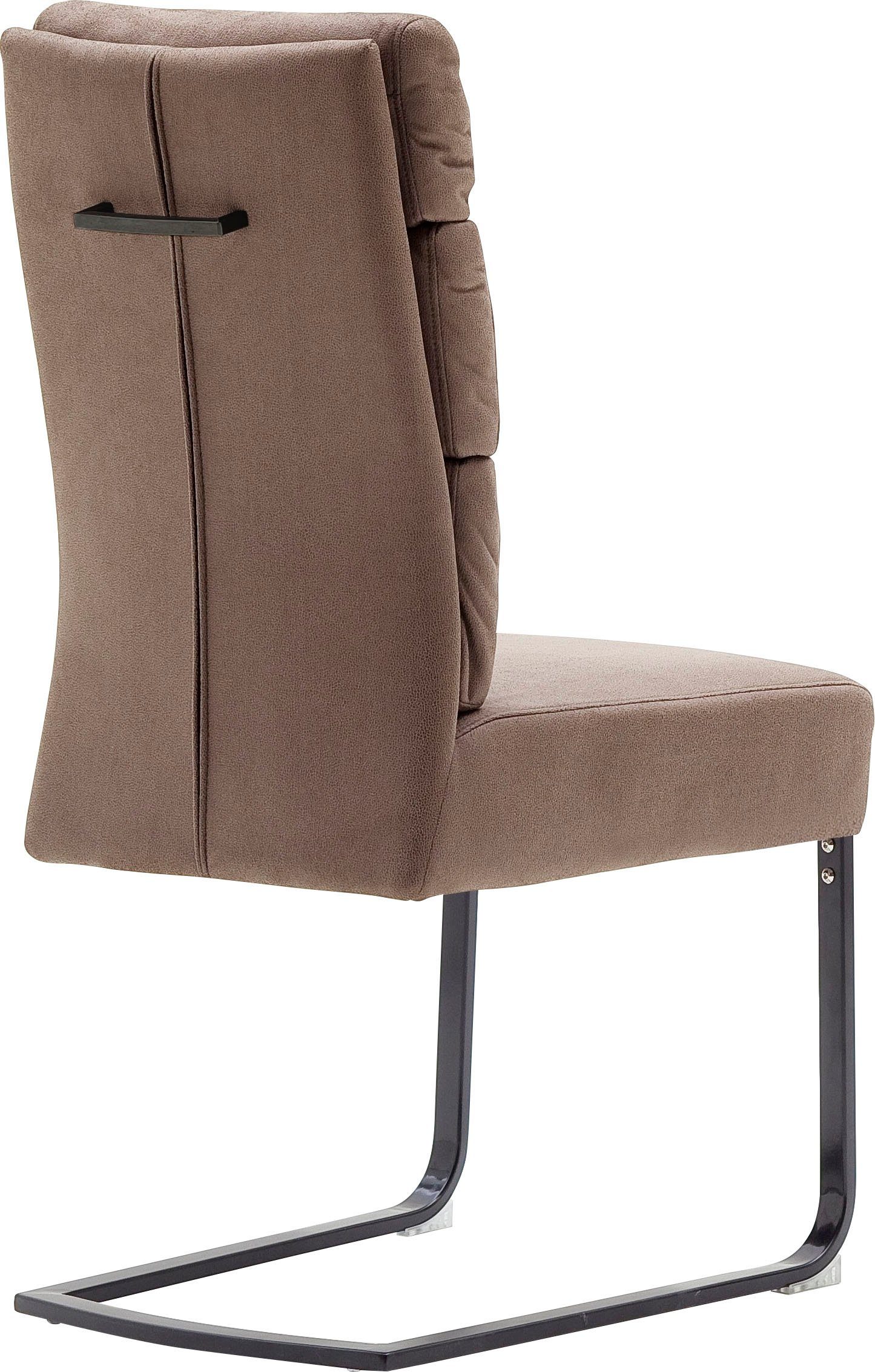MCA furniture Freischwinger Rochester (Set, Cappuccino Cappuccino lackiert | Stuhl | 120 belastbar Kg Schwarz 2 bis St), matt