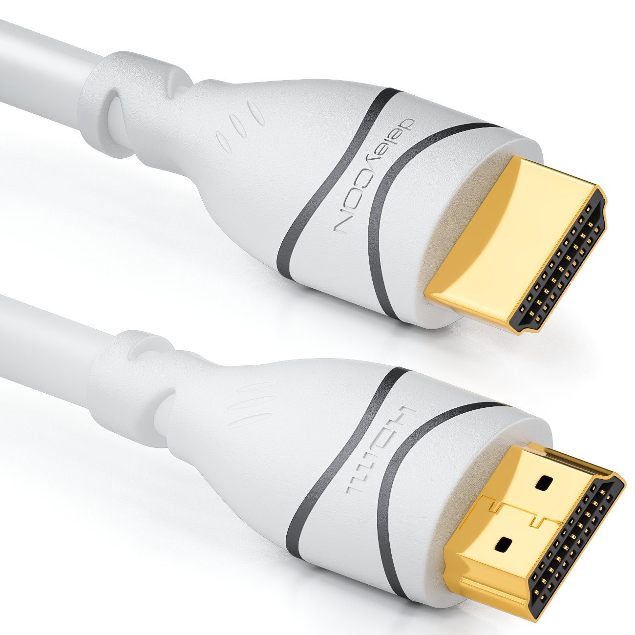deleyCON deleyCON 1m HDMI Kabel HDMI 2.0 kompatibel 4K UHD 2160p FULL HD 1080p HDMI-Kabel