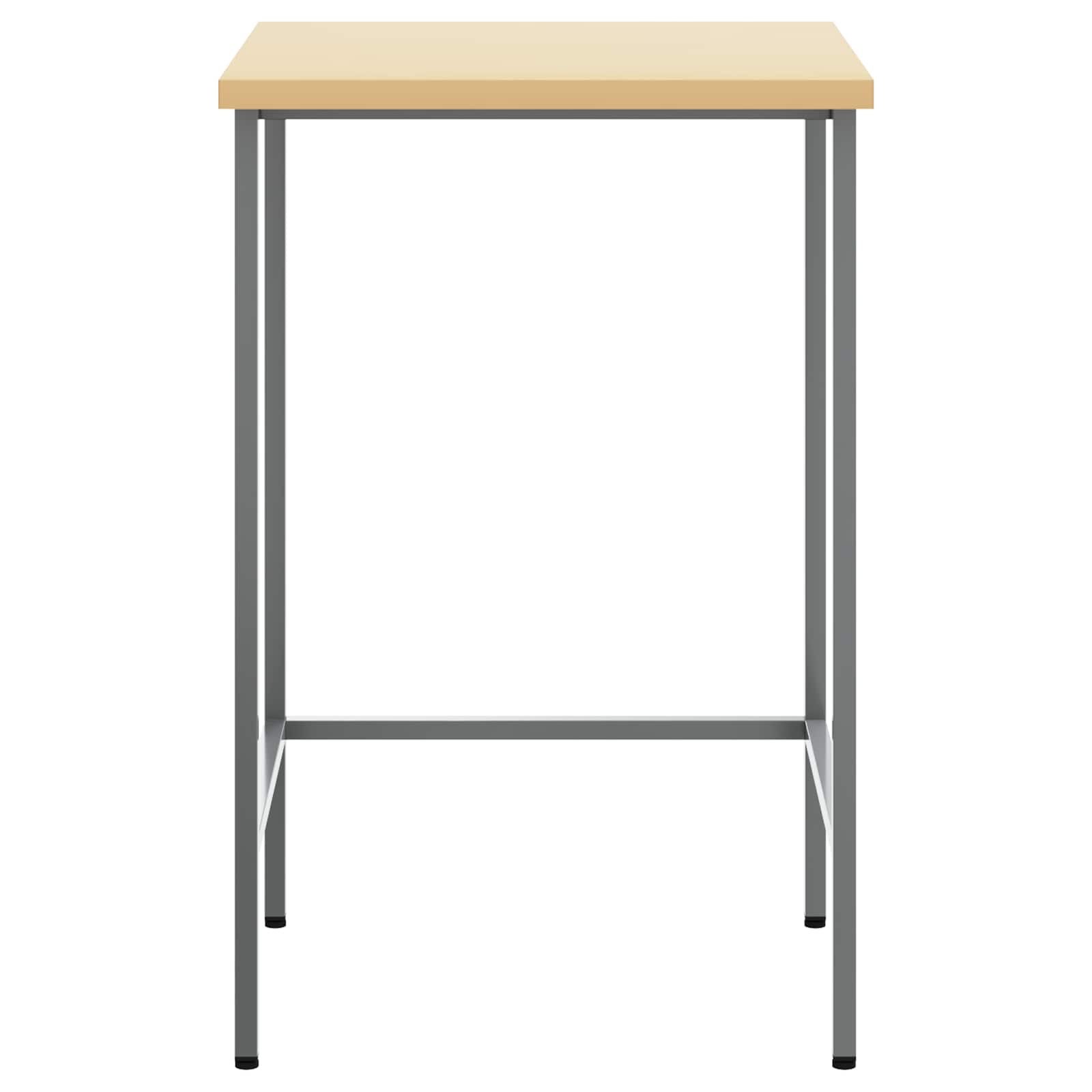 vidaXL Werkbank Ecktisch Grau 55 x 55 x 85 cm Stahl und hochwertiges Holz, (1-tlg)