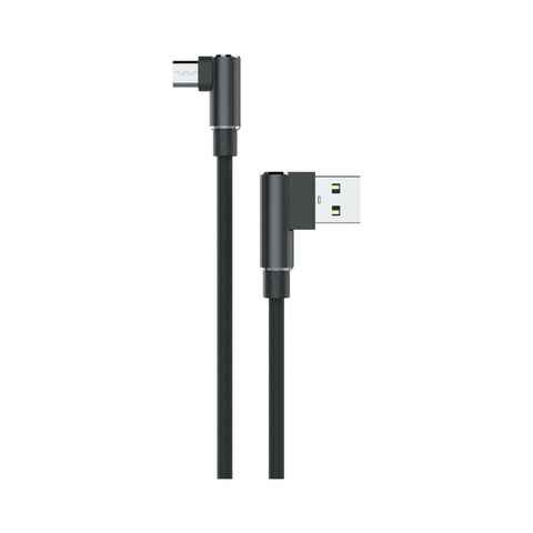 Sunix 2A Micro-USB Ladekabel 90 Grad Winkelstecker 2 Meter USB-Kabel, Micro-USB
