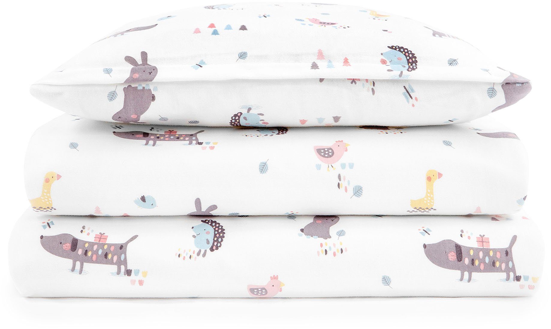 Julius Zöllner Kinderbettwäsche Crazy Animals, Jersey, günstig online kaufen